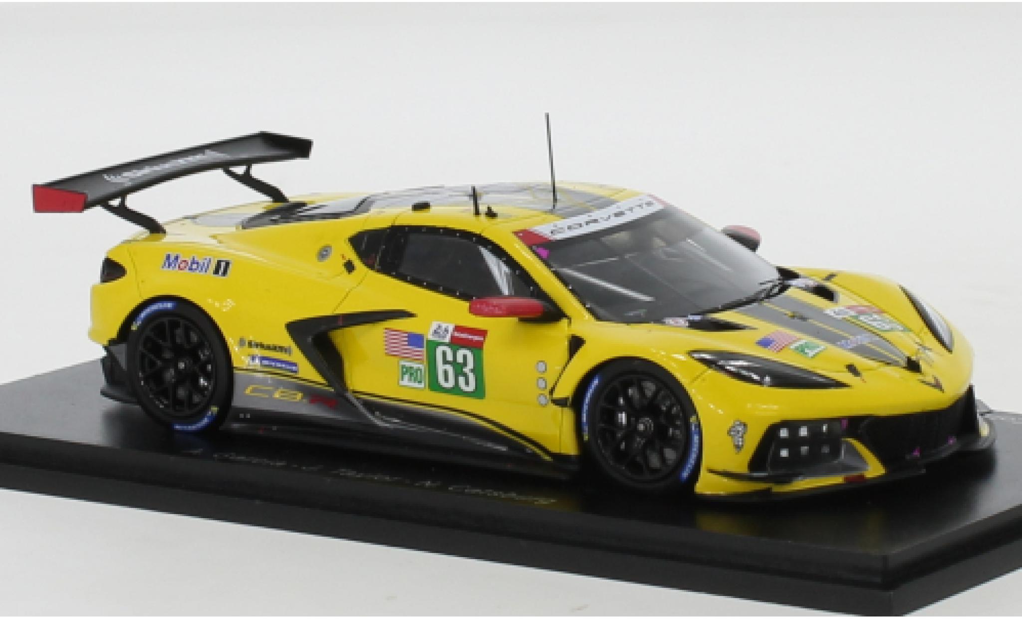 Chevrolet Corvette 1/43 Spark C8.R No.63 Racing 24h Le Mans 2021 A.Garcia/J.Taylor/N.Catsburg modellino in miniatura