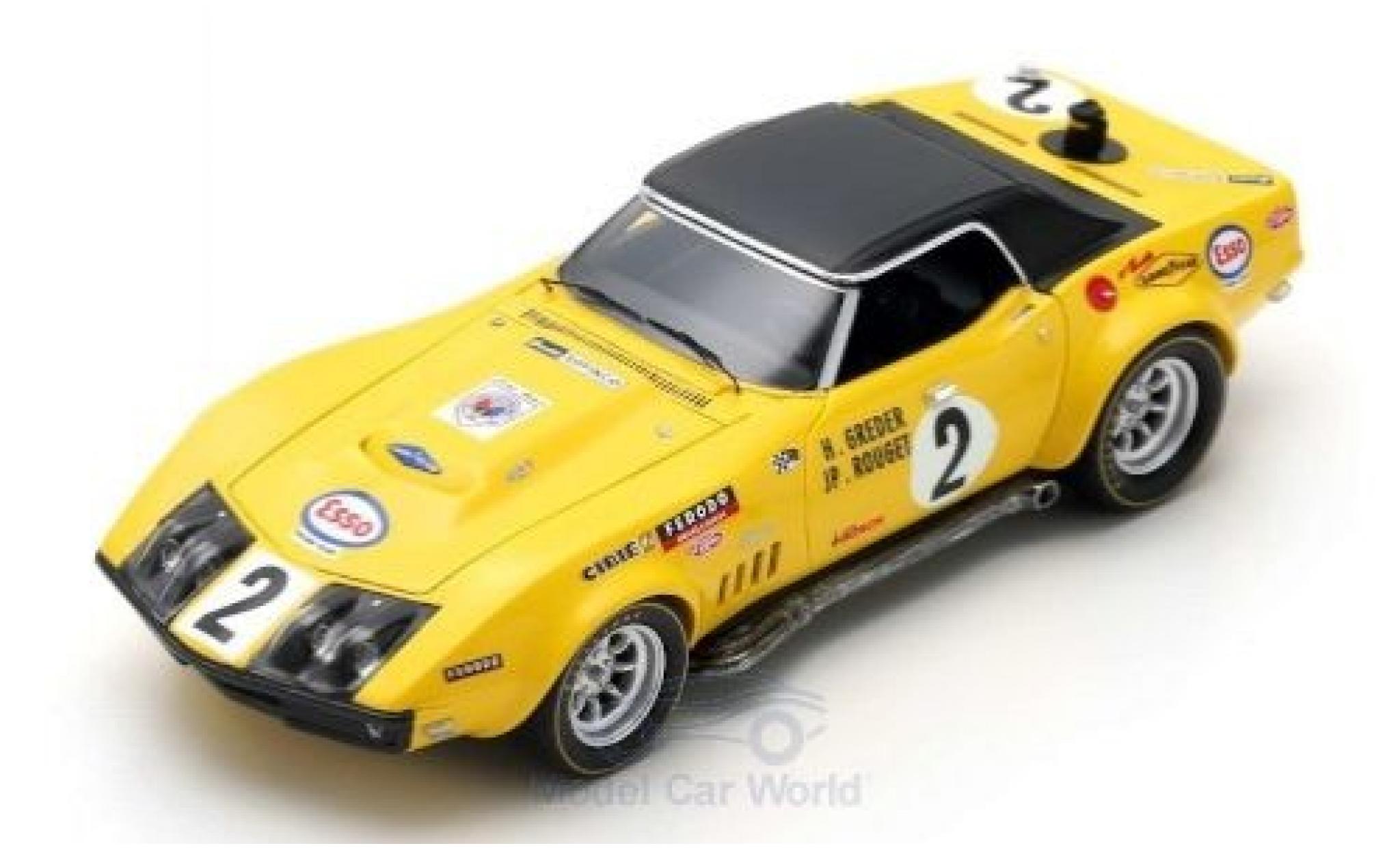 Chevrolet Corvette 1/43 Spark No.2 24h Le Mans 1970 H.Greder/J.P.Rouget modellino in miniatura