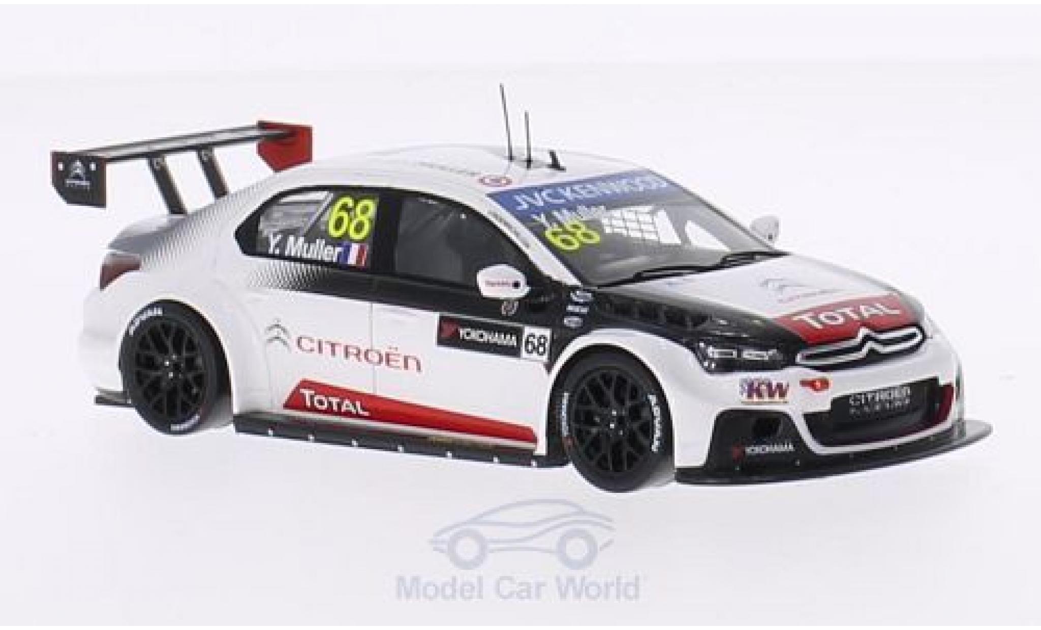 Citroen C Elysee 1/43 Spark -Elysee WT No.68 Racing WT Marokko 2015 Y.Muller modellino in miniatura