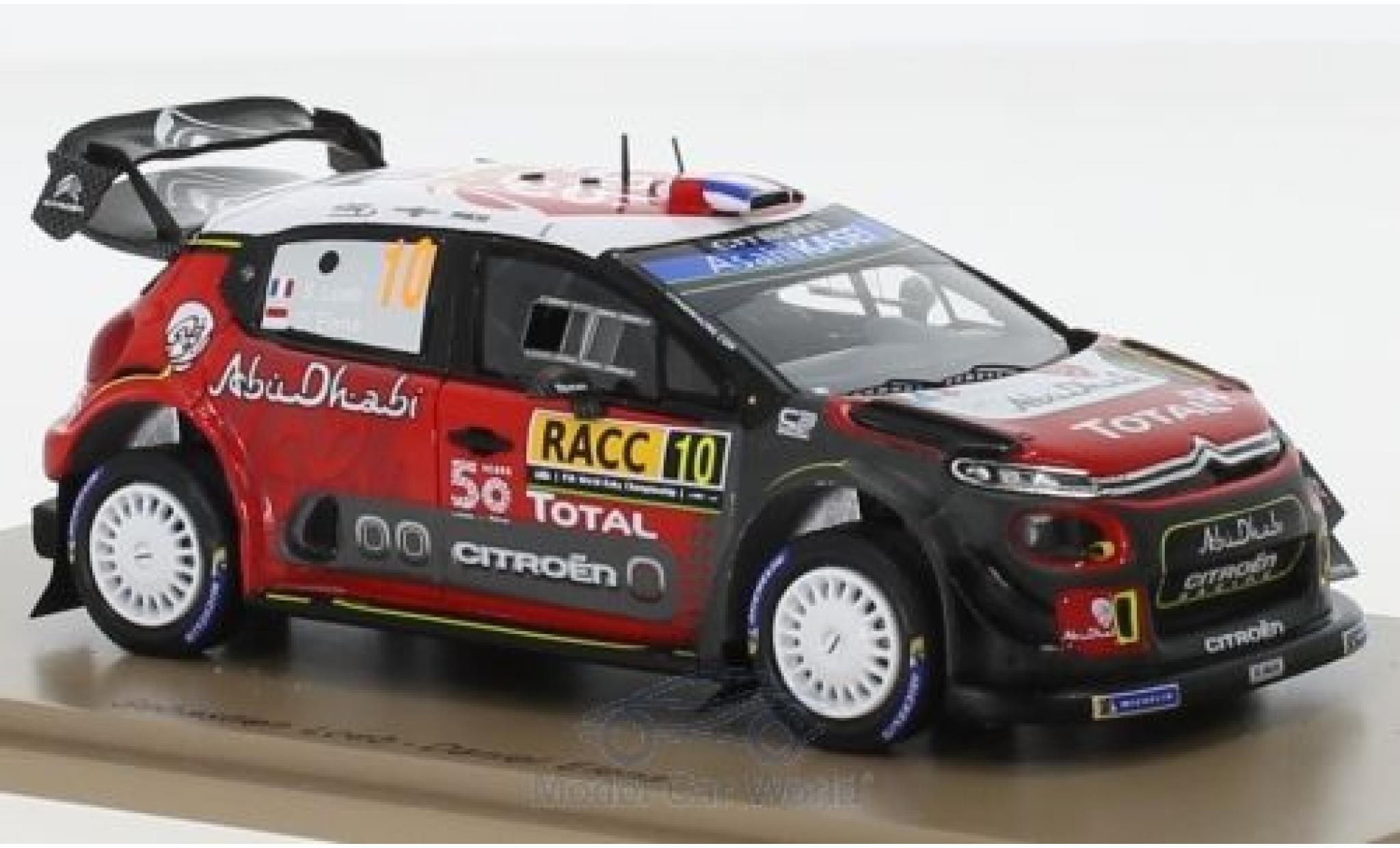 Citroen C3 1/43 Spark WRC No.10 Rallye WM Rallye Catalunya 2018 S.Loeb/D.Elena modellino in miniatura