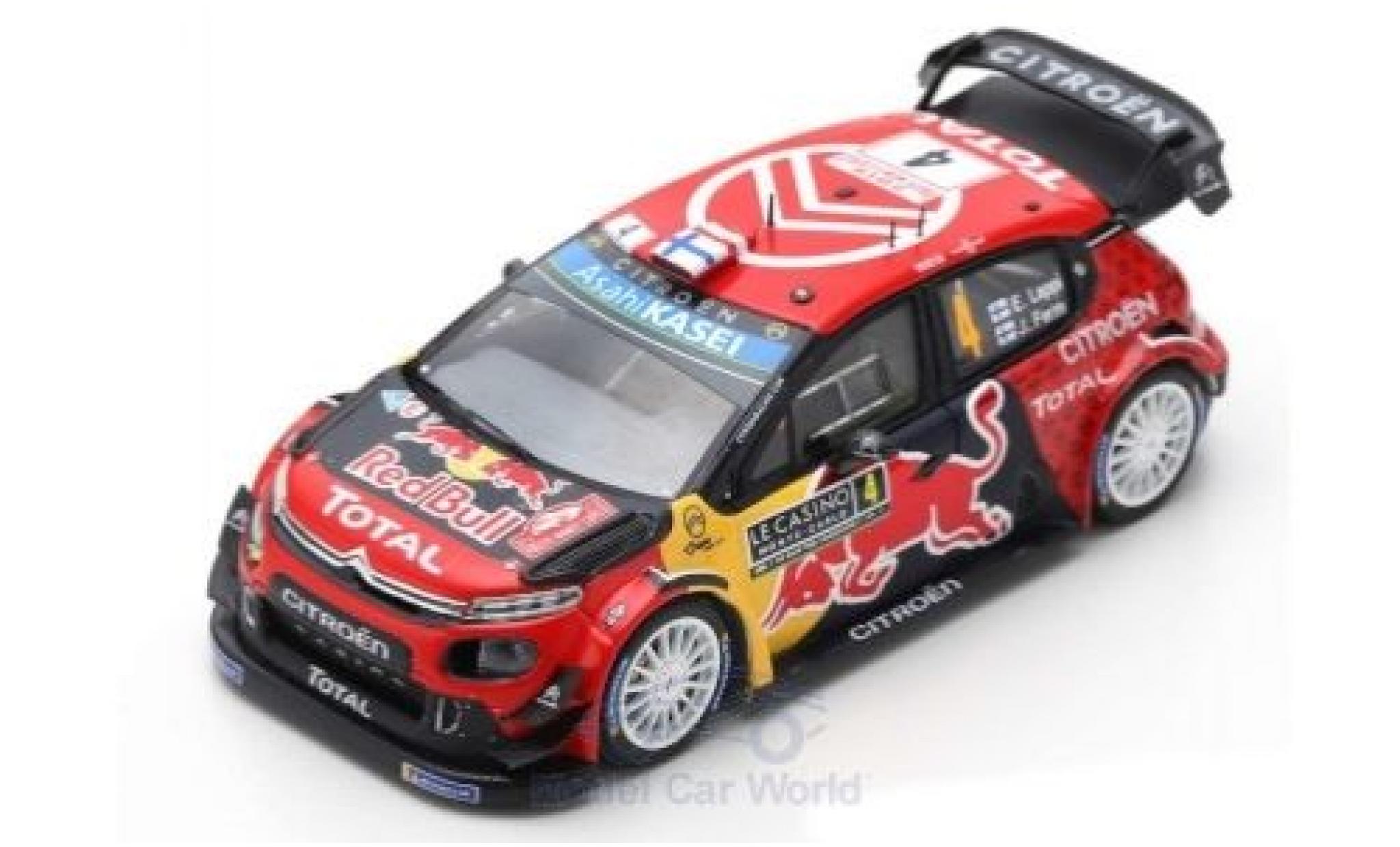 Citroen C3 1/43 Spark WRC No.4 Total WRT Red Bull WRC Rally Monte Carlo 2019 E.Lappi/J.Ferm modellino in miniatura