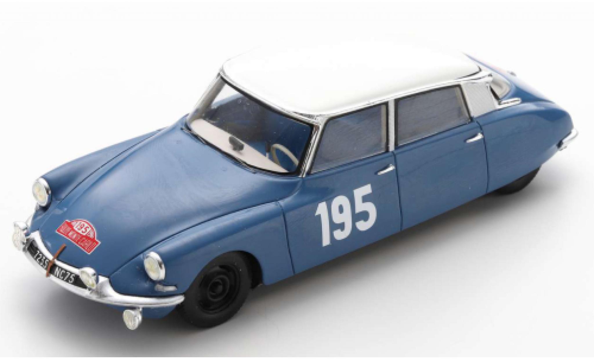 Citroen DS 1/43 Spark 19 No.195 Rallye Monte Carlo 1963 B.Neyret/J.Terramorsi modellino in miniatura