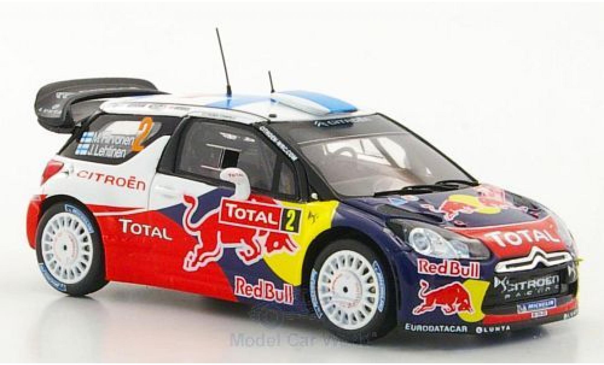DS Automobiles DS3 1/43 Spark Citroen No.2 Total Rallye WM Rallye Monte-Carlo 2012 M.Hirvonen/J.Lehtinen modellino in miniatura