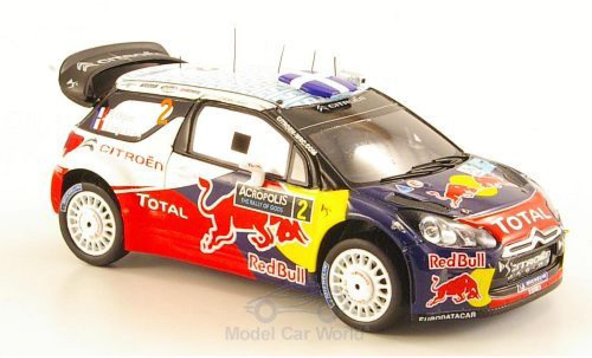 DS Automobiles DS3 Racing 1/43 Spark Citroen WRC No.2 Citroen Racing Red Bull Total WRC Rallye Acropolis 2011 S.Ogier/J.Ingrassia modellino in miniatura