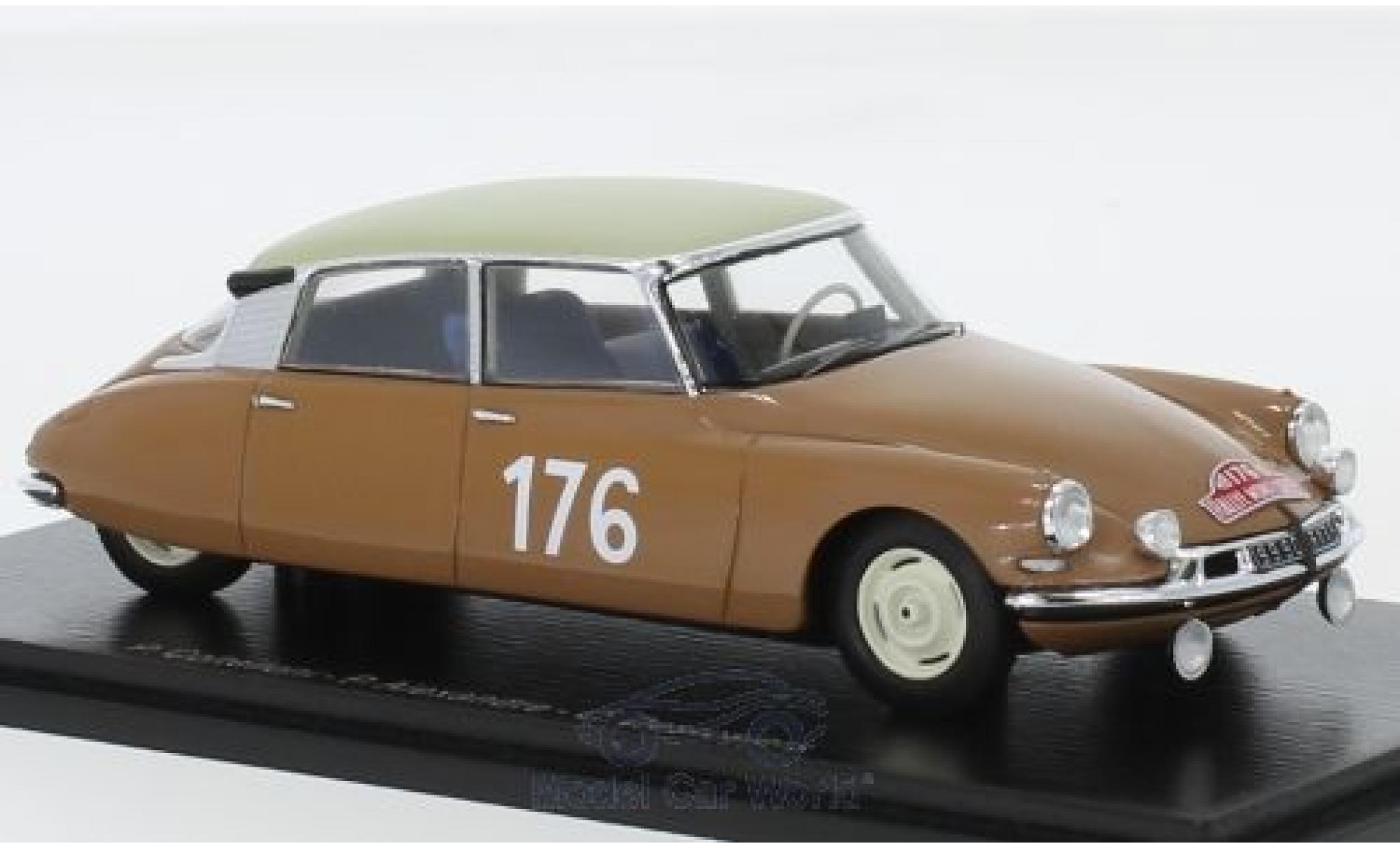 Citroen ID 19 1/43 Spark No.176 Rallye Monte Carlo 1959 P.Coltelloni/P.Alexandre/C.Desrosiers modellino in miniatura