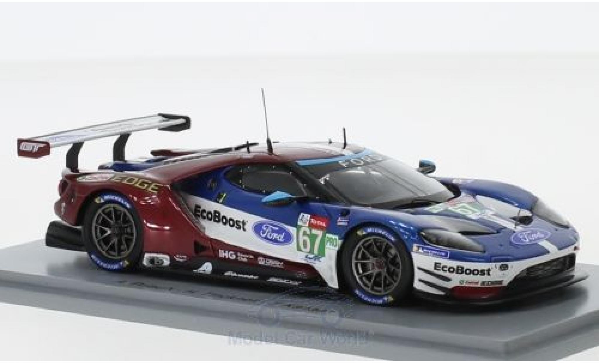 Ford GT 1/43 Spark No.67 Chip Ganassi Team UK 24h Le Mans 2018 H.Tincknell/A.Priaulx/T.Kanaan modellino in miniatura