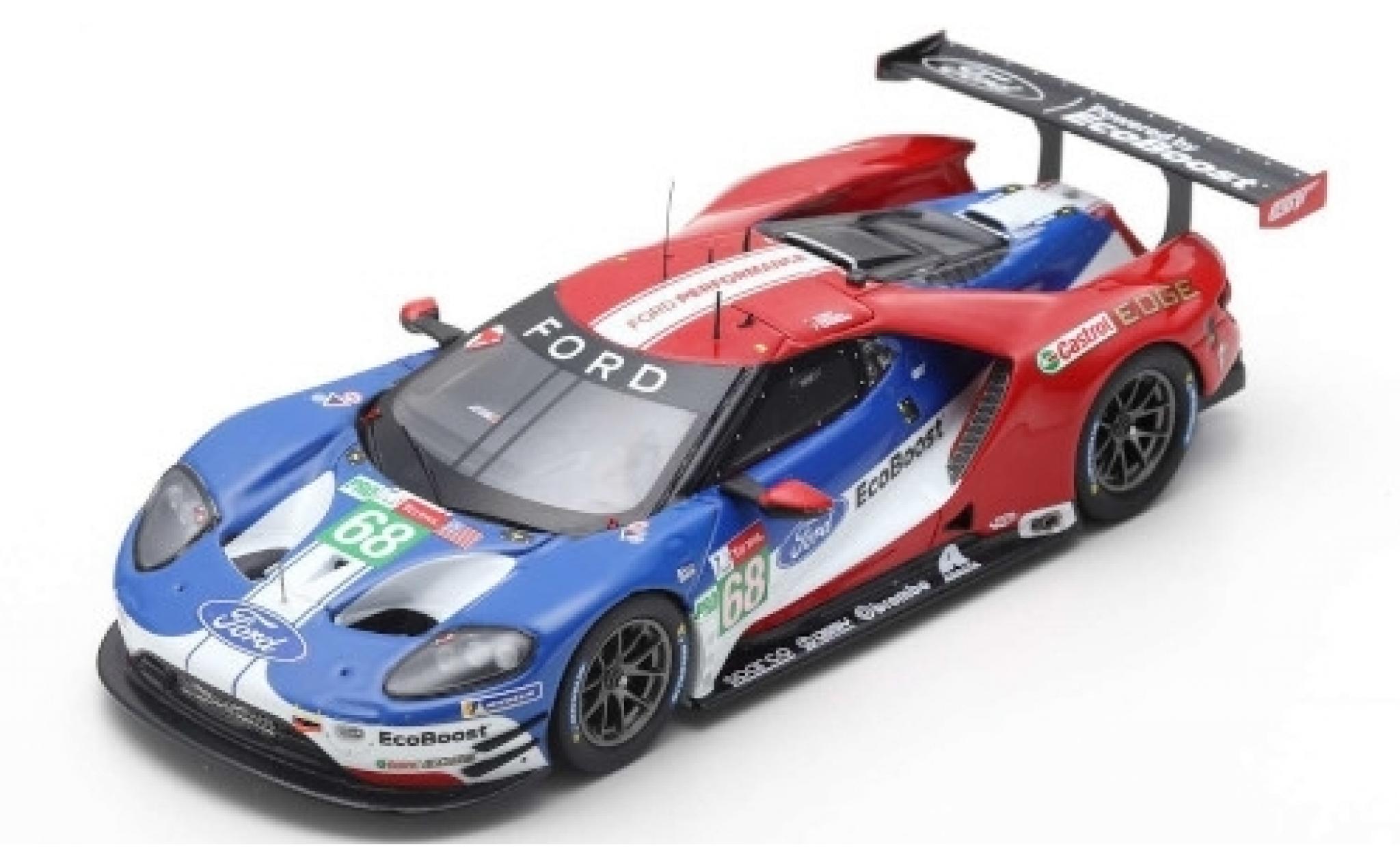 Ford GT 1/43 Spark No.68 Chip Ganassi Team USA 24h Le Mans 2019 J.Hand/D.Müller/S.Bourdais modellino in miniatura