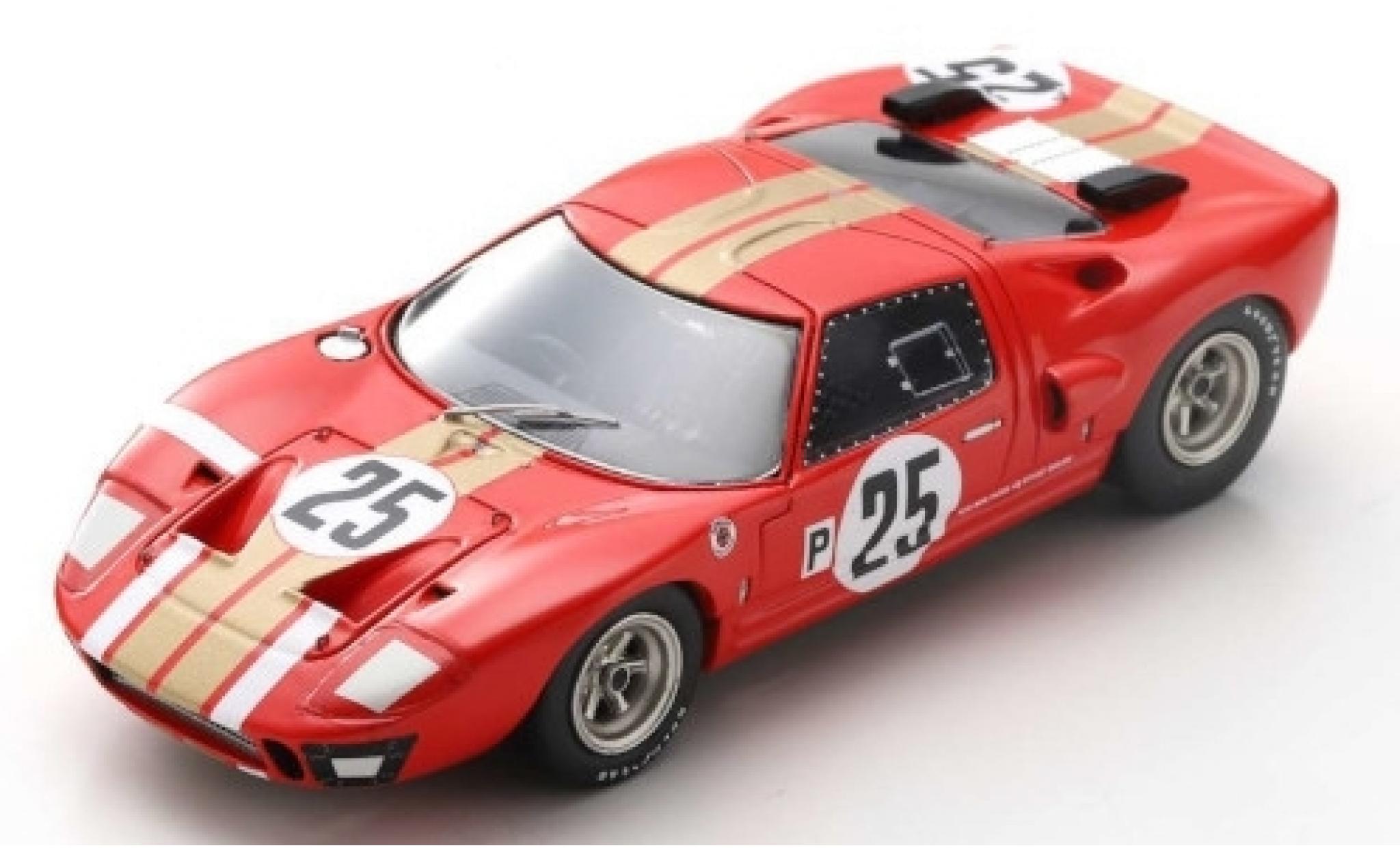Ford GT40 1/43 Spark AMR1 RHD No.25 Alan Mann Racing 12h Sebring 1966 J.Whitmore/F.Gardner modellino in miniatura