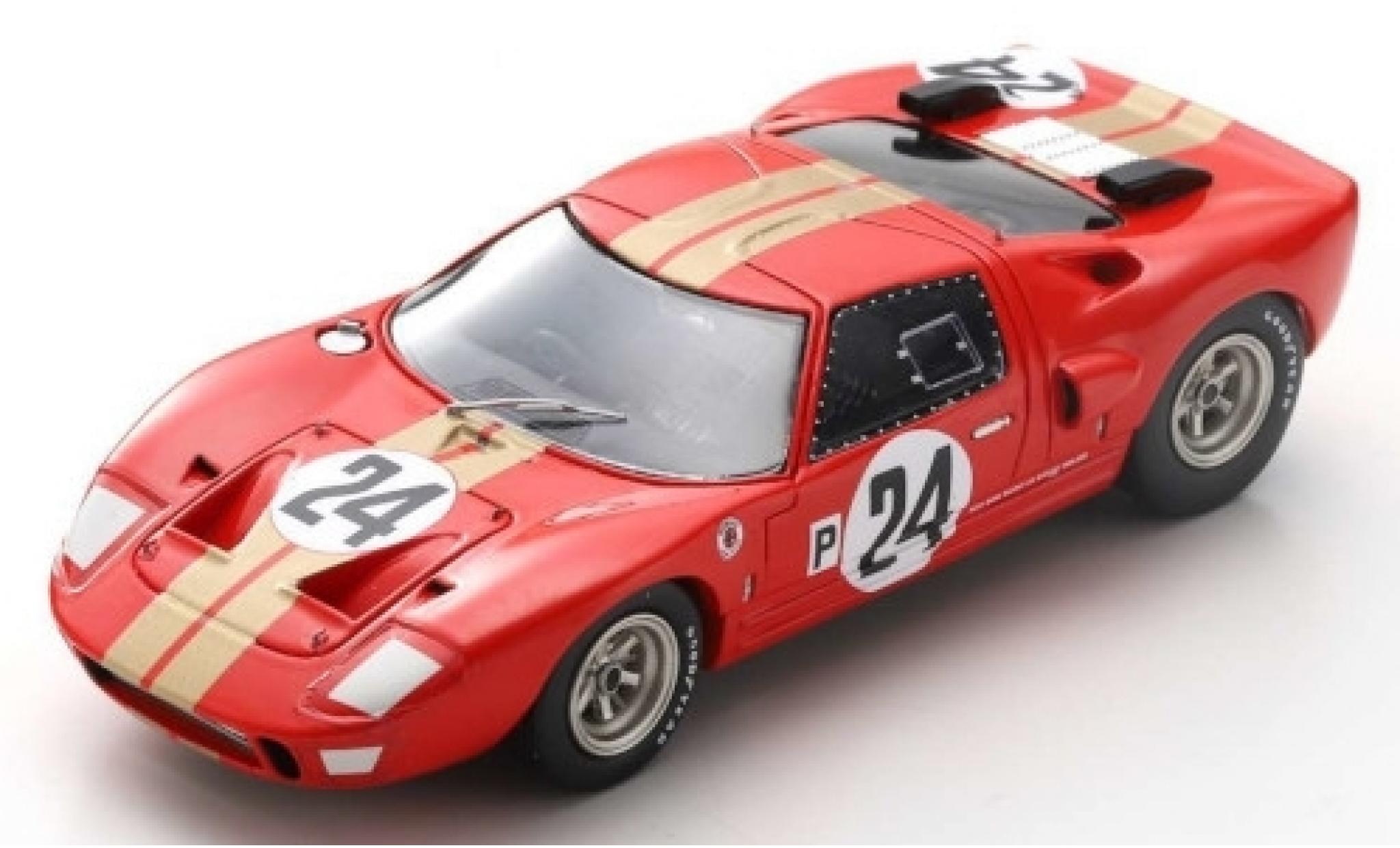 Ford GT40 1/43 Spark AMR2 RHD No.24 Alan Mann Racing 12h Sebring 1966 G.Hill/J.Stewart modellino in miniatura
