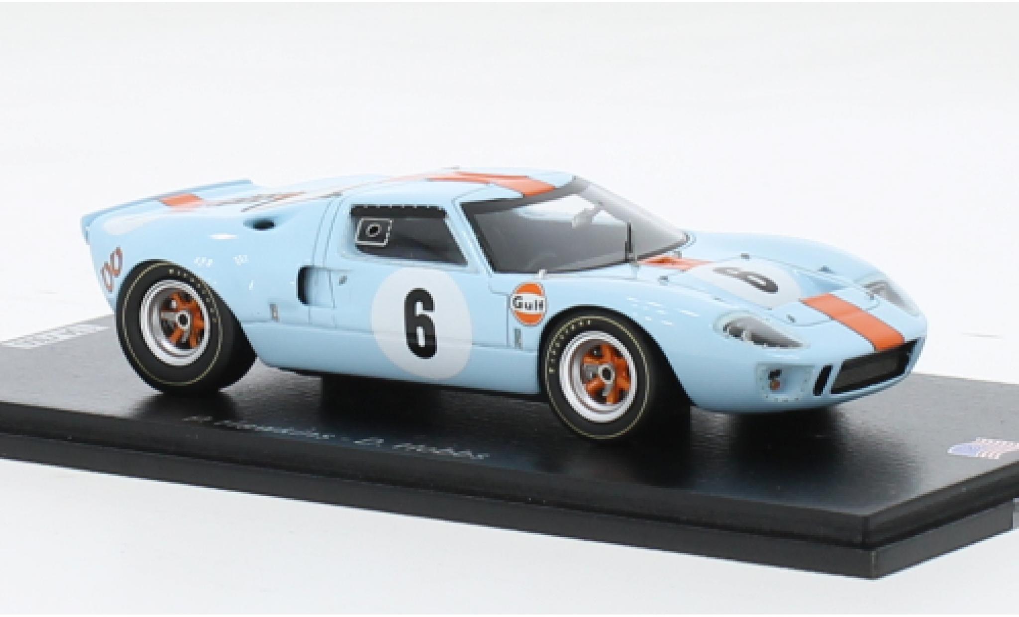 Ford GT40 1/43 Spark RHD No.6 6h Watkins Glen 1968 1:43 modellino in miniatura