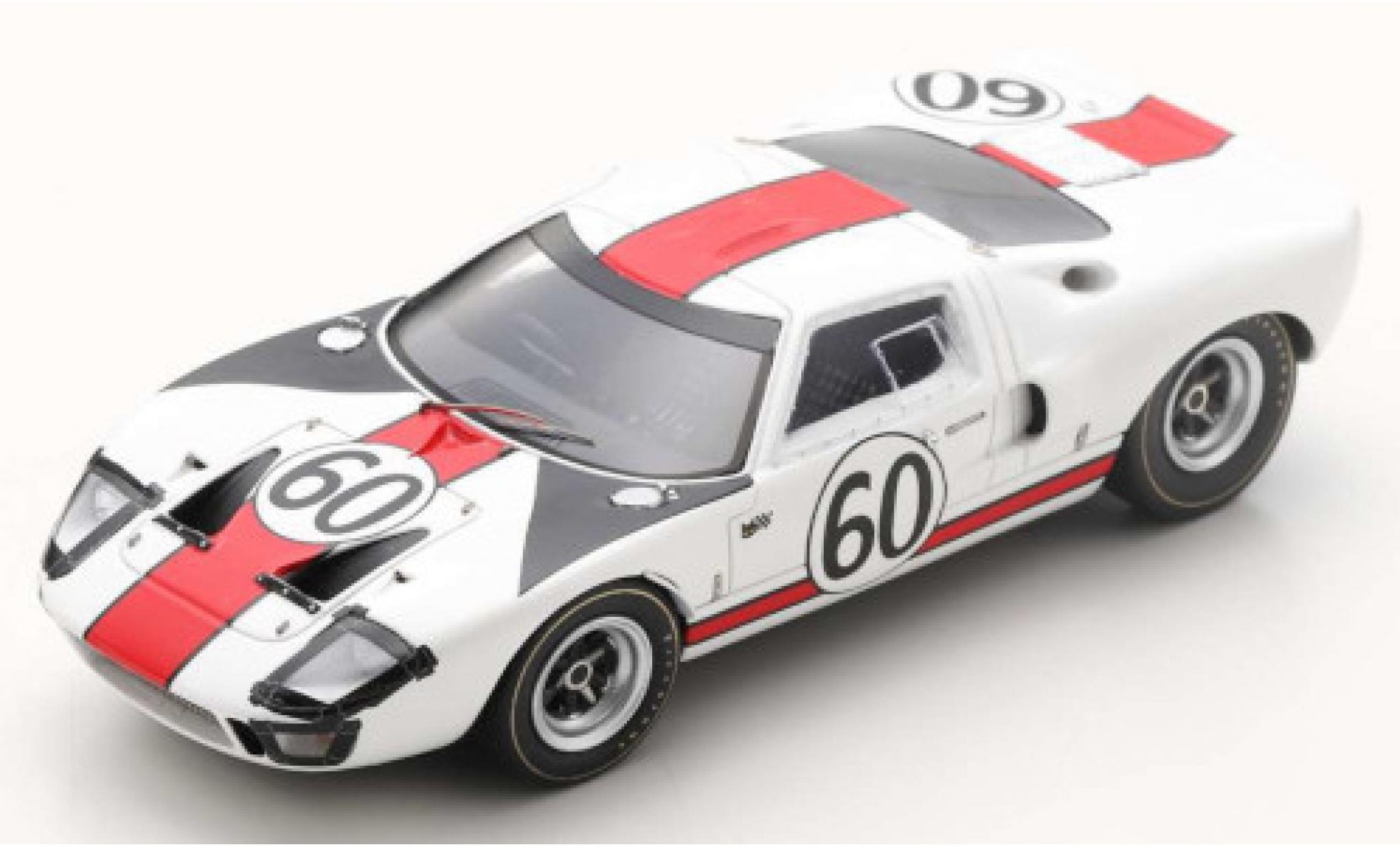 Ford GT40 1/43 Spark RHD No.60 24h Le Mans 1966 J.Ickx/J.Neerpasch modellino in miniatura