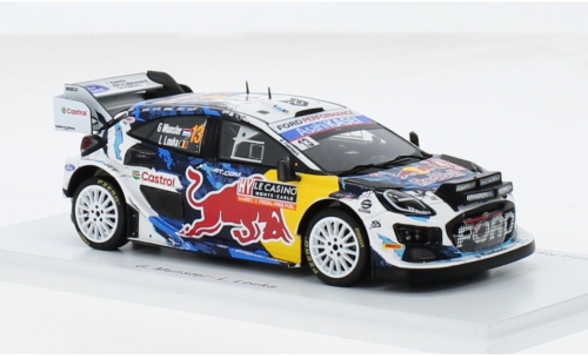 Ford Puma 1/43 Spark Rally1 No.13 M-Sport World Rally Team Red Bull Rallye WM Rallye Monte Carlo 2024 1:43 modellino in miniatura