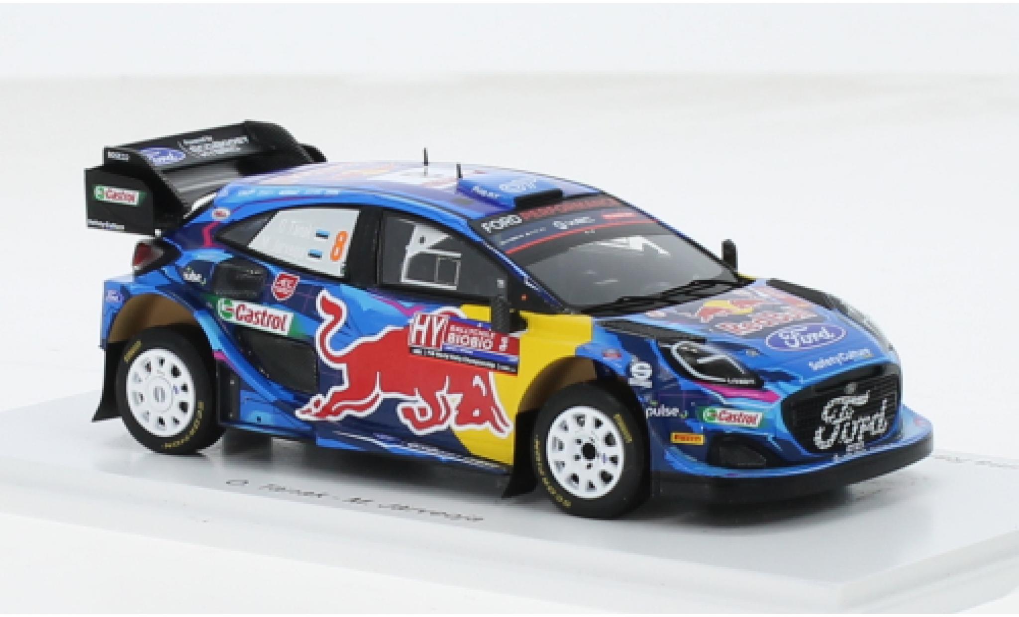 Ford Puma 1/43 Spark Rally1 No.8 M-Sport World Rally Team Red Bull Rallye WM Rallye Chile 2023 1:43 modellino in miniatura