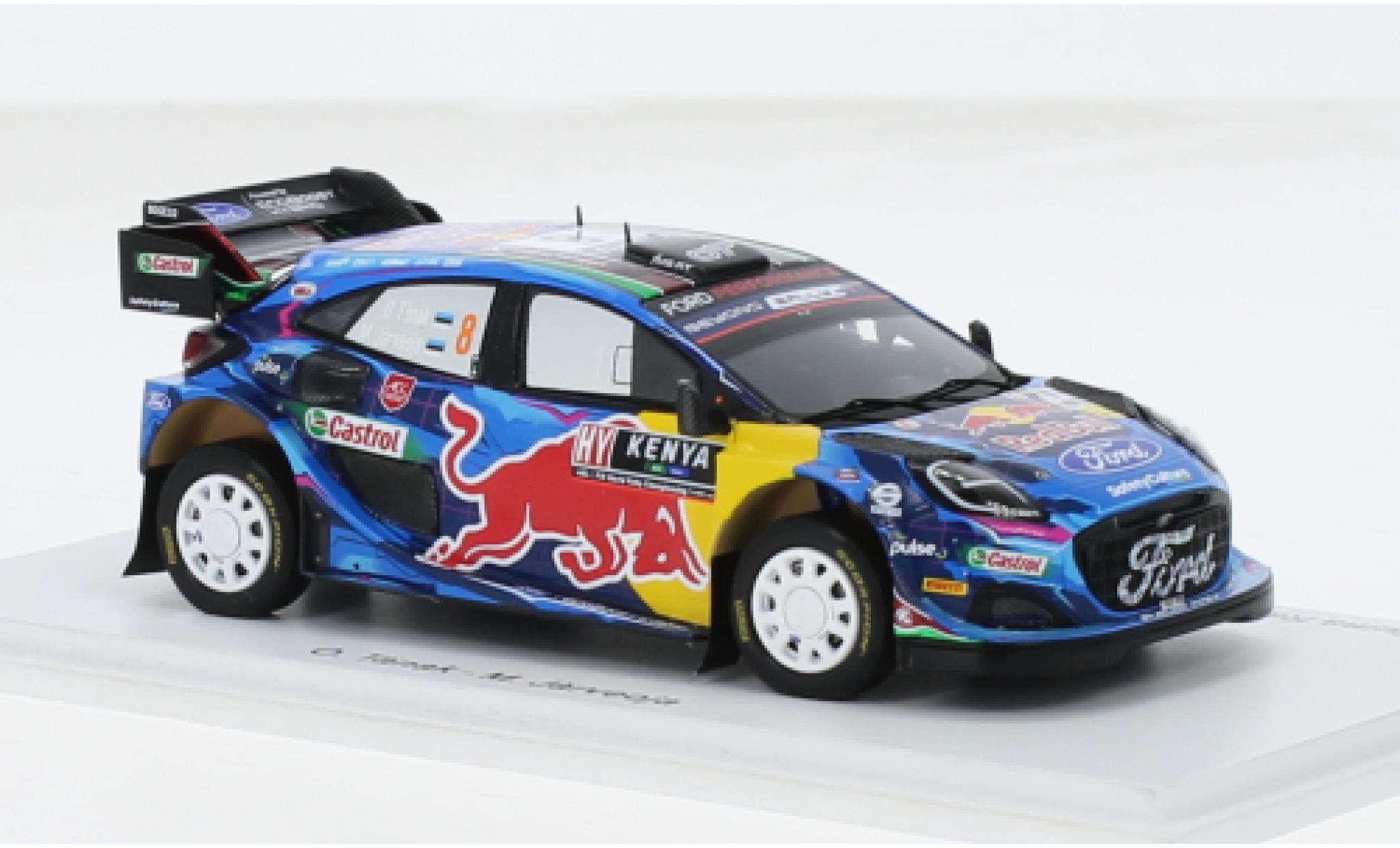 Ford Puma 1/43 Spark Rally1 No.8 M-Sport World Rally Team Red Bull Rallye WM Safari Rallye 2023 1:43 modellino in miniatura