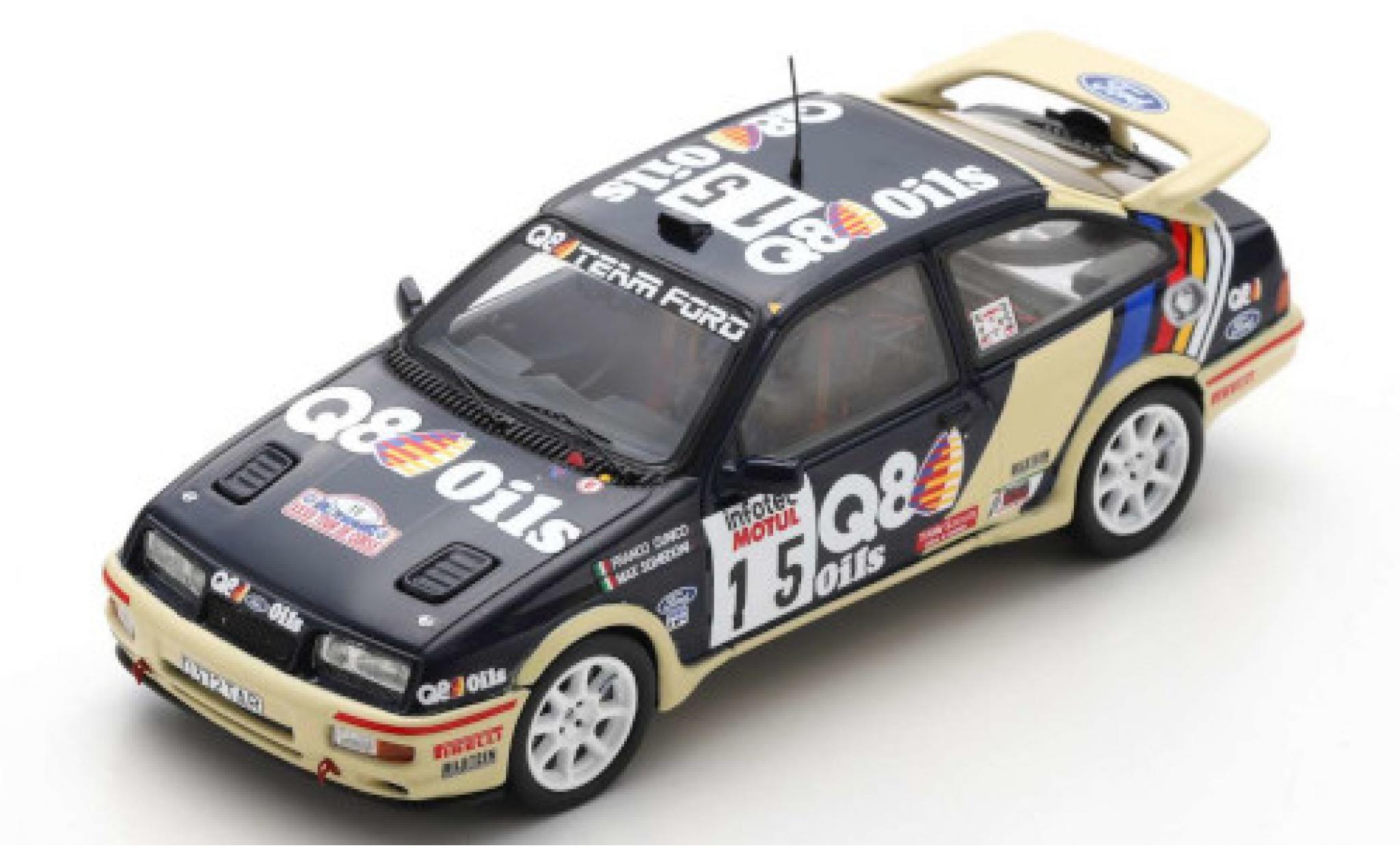 Ford Sierra 1/43 Spark RS Cosworth No.15 Q8 Rallye WM Tour de Corse 1989 G.Cunico/M.Sghedoni modellino in miniatura