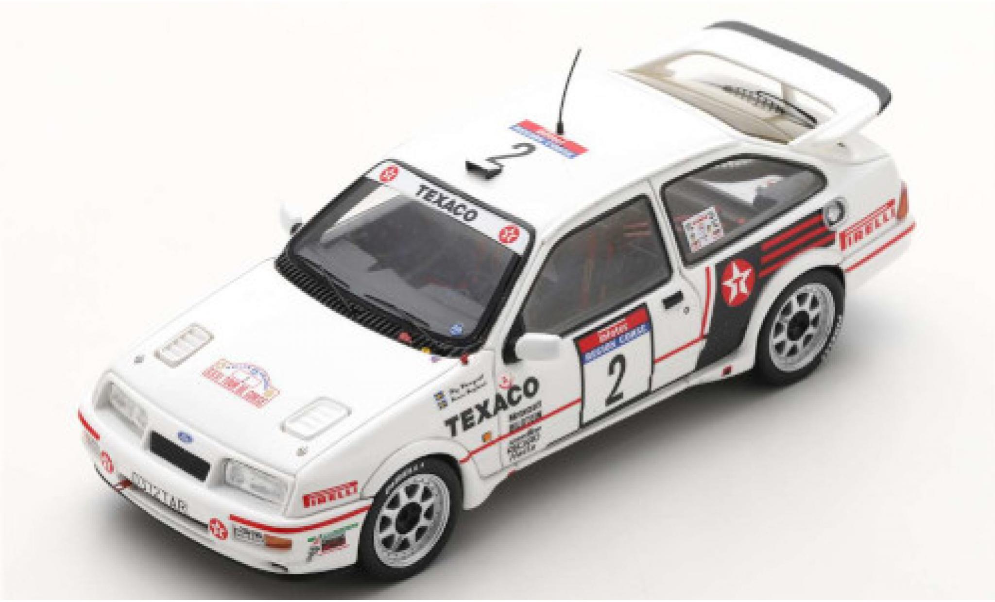 Ford Sierra 1/43 Spark RS Cosworth No.2 Texaco Rallye WM Tour de Corse 1987 S.Blomqvist/B.Berglund modellino in miniatura