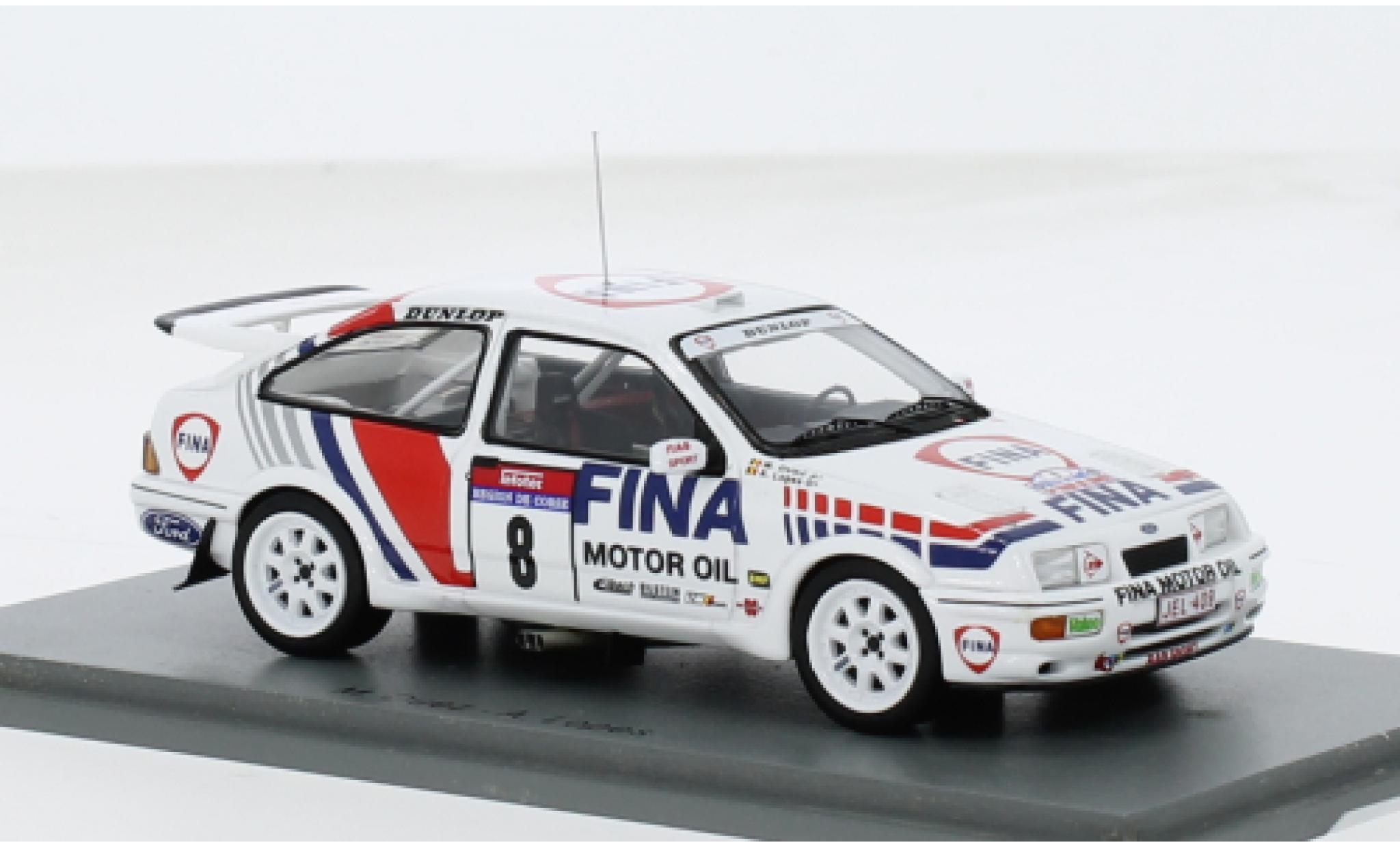 Ford Sierra 1/43 Spark RS Cosworth No.8 Fina Rallye WM Tour de Corse 1990 1:43 modellino in miniatura