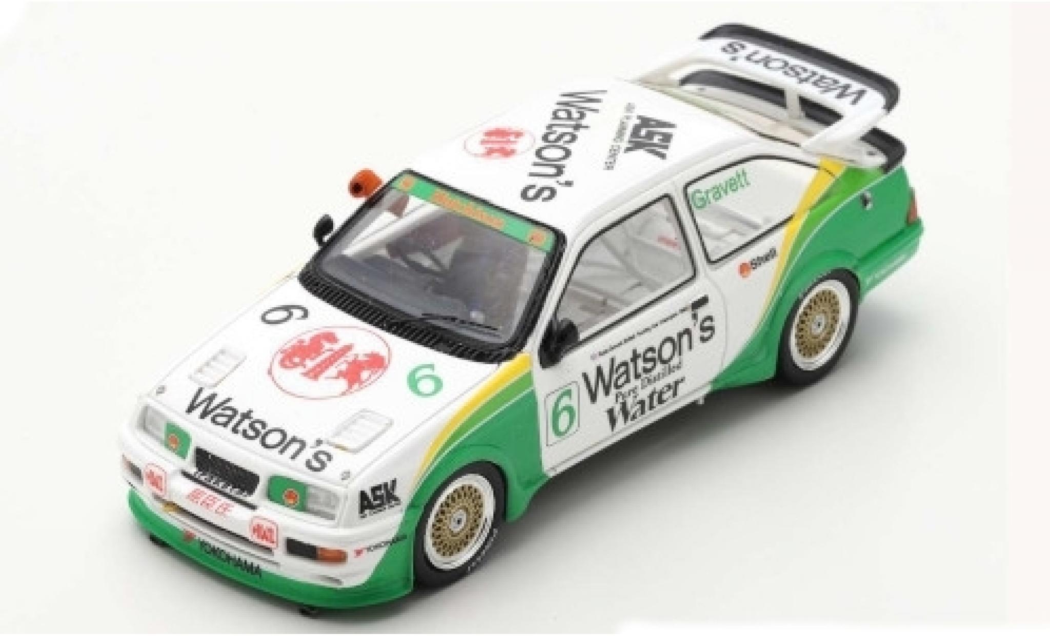 Ford Sierra 1/43 Spark RS500 Cosworth No.6 Watsons Macau Guia Race 1990 R.Gravett modellino in miniatura