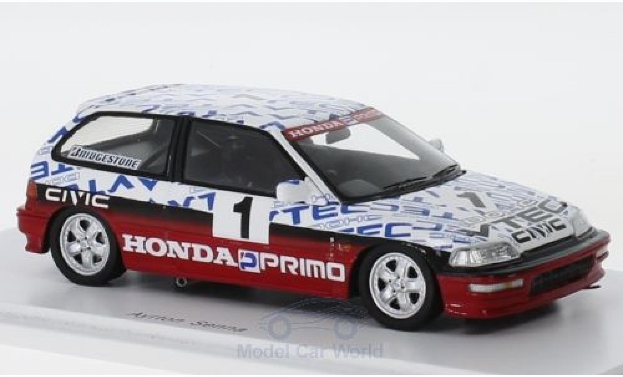 Honda Civic 1/43 Spark (EF9) Gr. N RHD No.1 Suzuka Test 1990 A.Senna modellino in miniatura