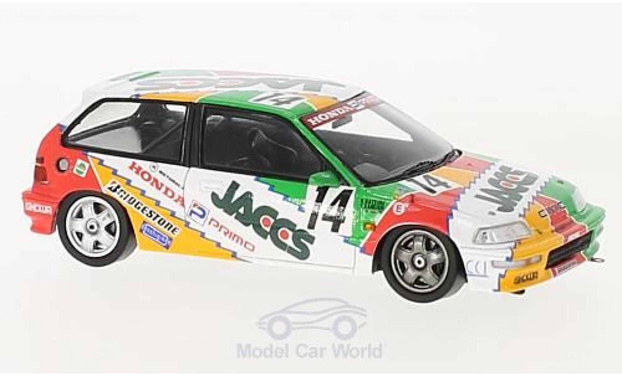 Honda Civic 1/43 Spark EF9 RHD No.14 JTC Okayama 1992 N.Hattori/K.Kaneishi modellino in miniatura
