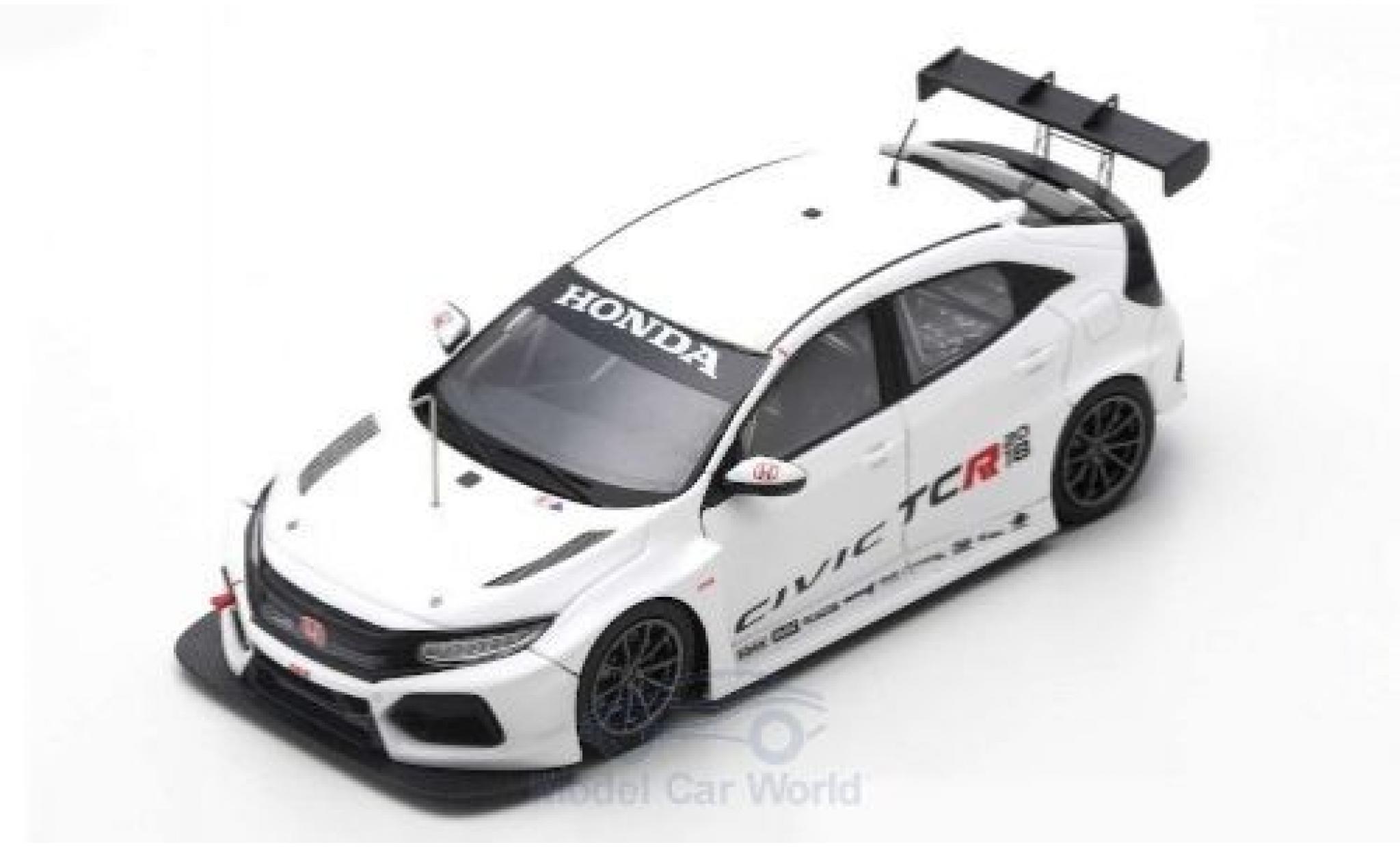 Honda Civic 1/43 Spark Type R TCR J.A.S. Motorsport TCR International Series Test Valencia 2018 Testfahrzeug T.Monteiro modellino in miniatura