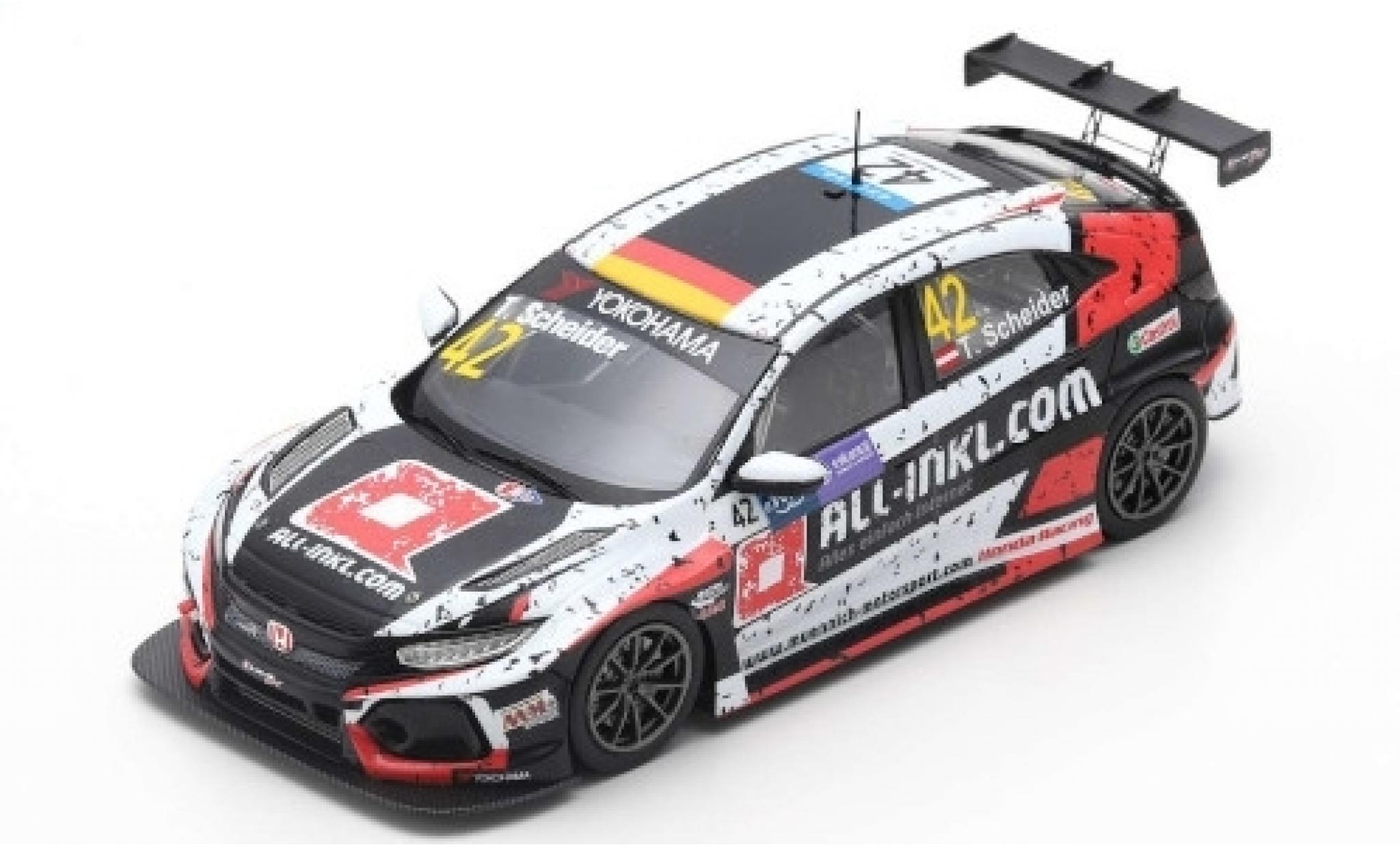 Honda Civic 1/43 Spark Type R TCR No.42 WTCR Macau Guia Race 2018 T.Scheider modellino in miniatura