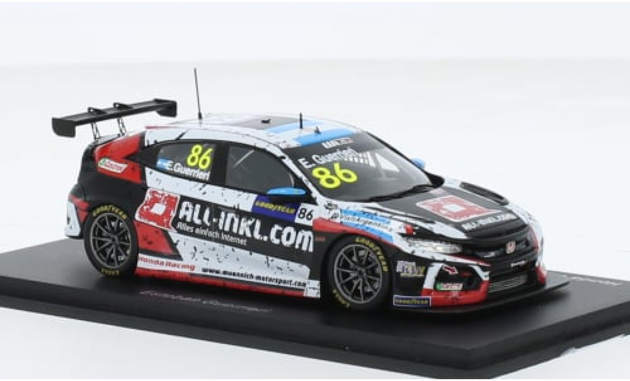 Honda Civic 1/43 Spark Type R TCR No.86 All-Inkl.com Münnich Motorsport WTCR Aragon II 2020 1:43 modellino in miniatura