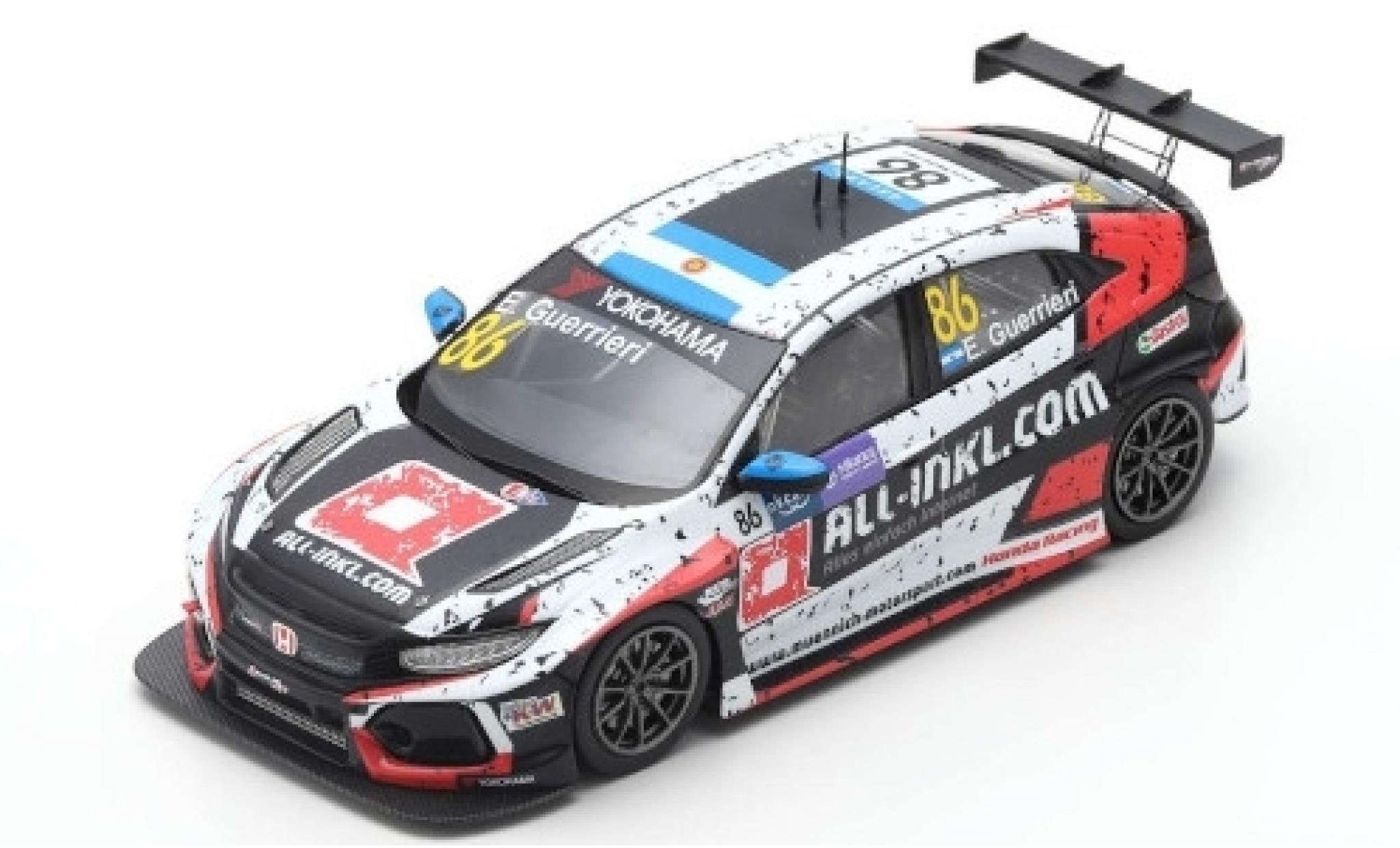 Honda Civic 1/43 Spark Type R TCR No.86 WTCR Macau Guia Race 2018 E.Guerrieri modellino in miniatura