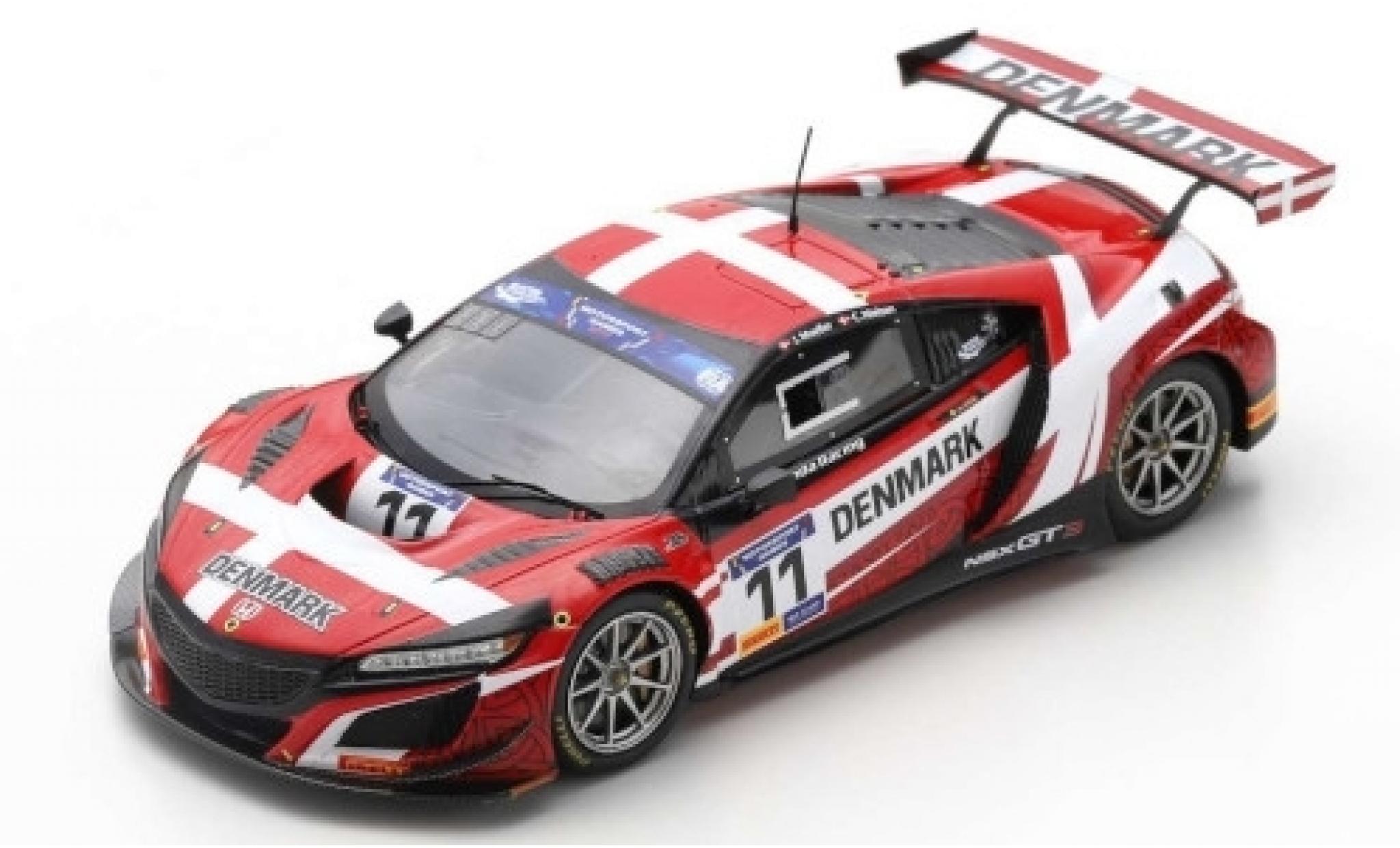 Honda NSX 1/43 Spark GT3 No.11 Racing Team Denmark FIA Motorsport Games GT Cup Vallelunga 2019 J.Möller/C.Nielsen modellino in miniatura