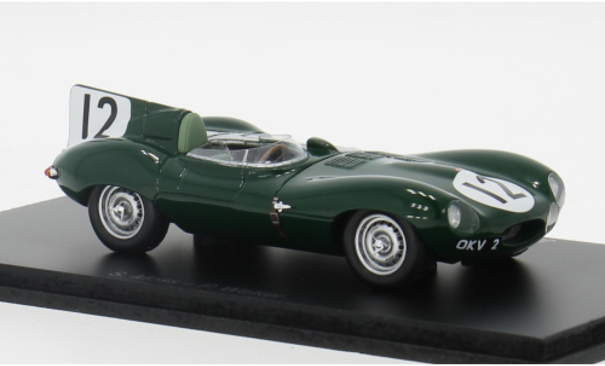 Jaguar D-Type 1/43 Spark RHD No.12 24h Le Mans 1954 1:43 modellino in miniatura