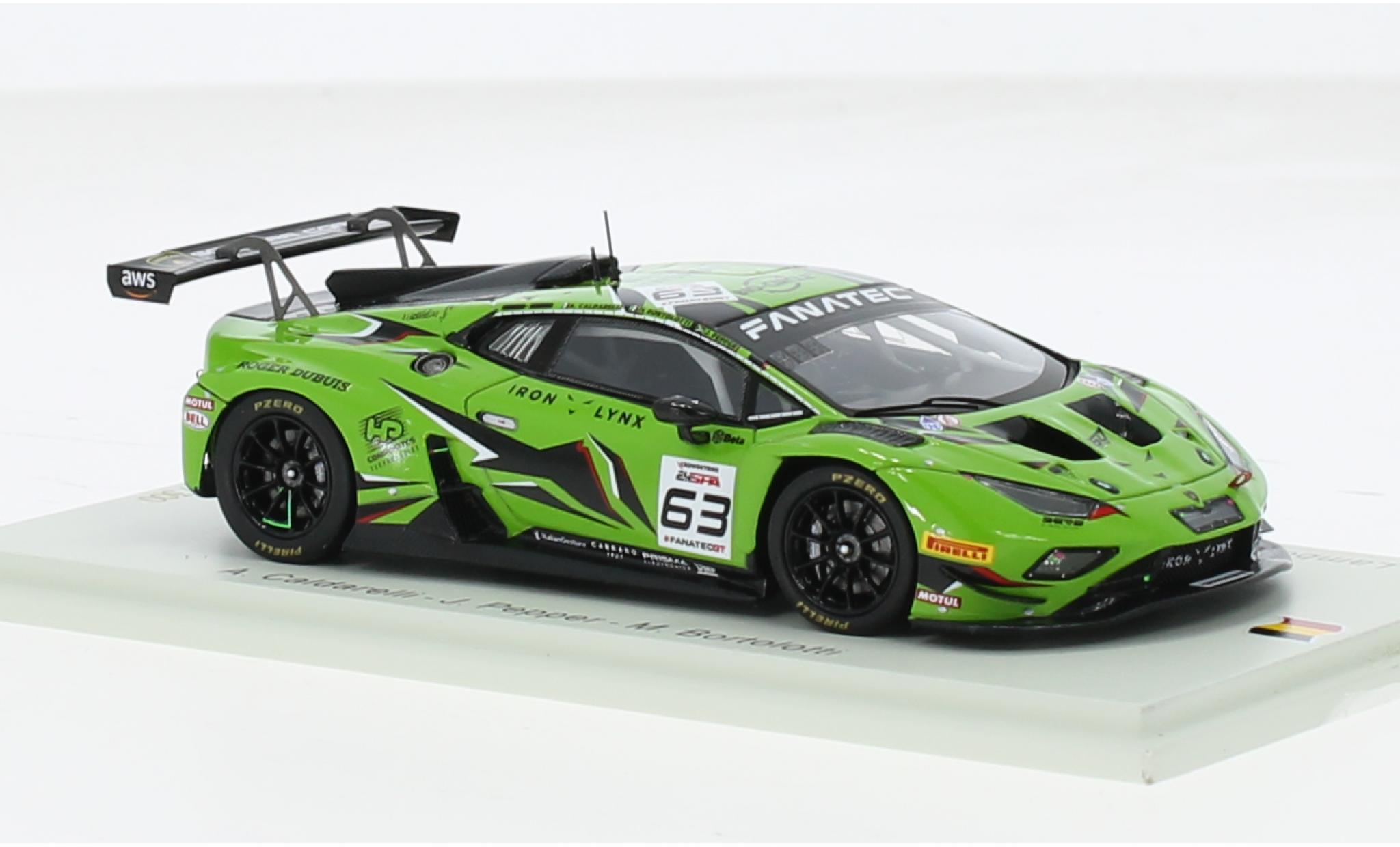 Lamborghini Huracan 1/43 Spark GT3 EVO 2 No.63 Iron Lynx 24h Spa 2023 1:43 modellino in miniatura