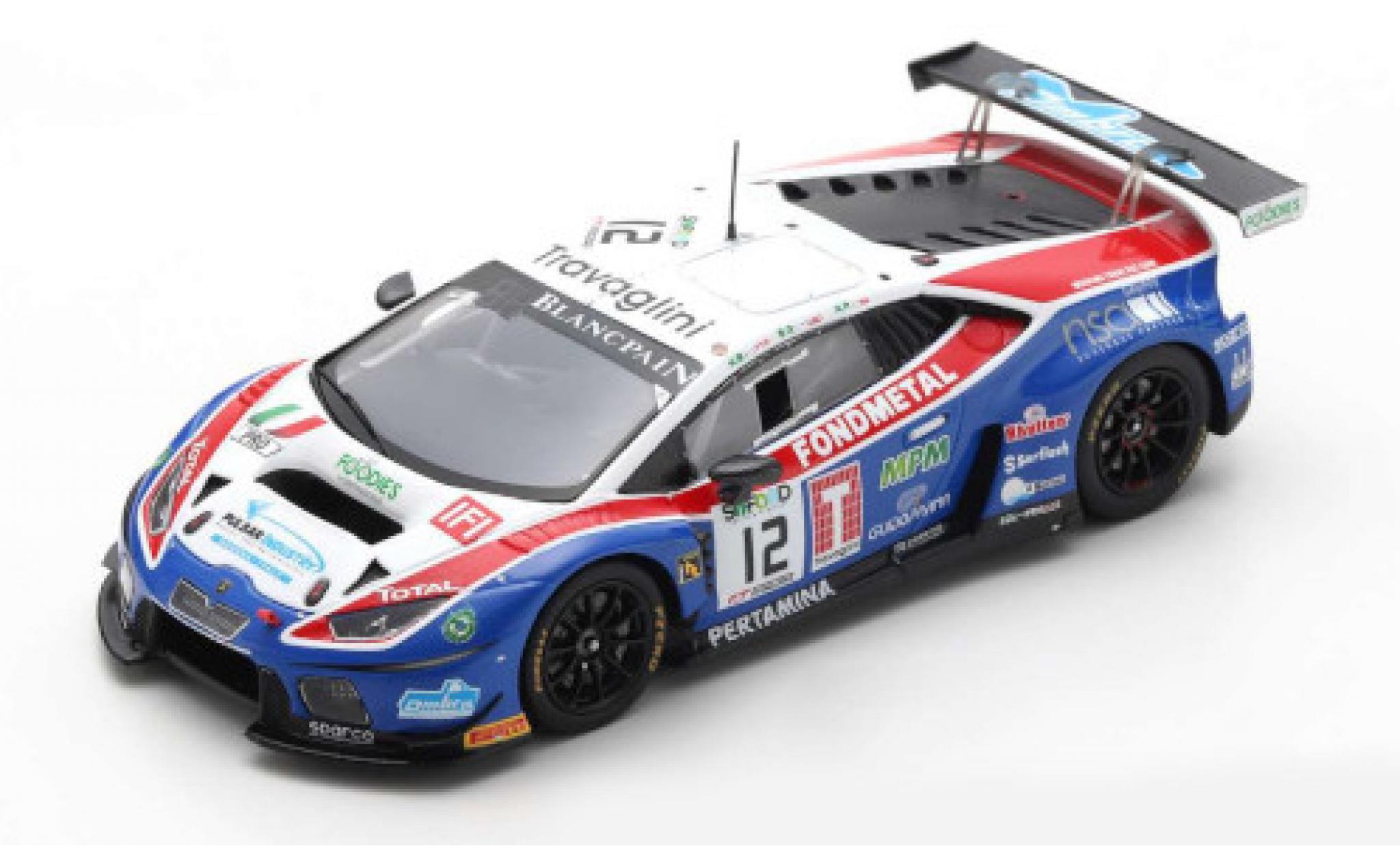 Lamborghini Huracan 1/43 Spark GT3 No.12 Ombra Racing 24h Spa 2017 M.Beretta/S.Gattuso/A.Piccini modellino in miniatura