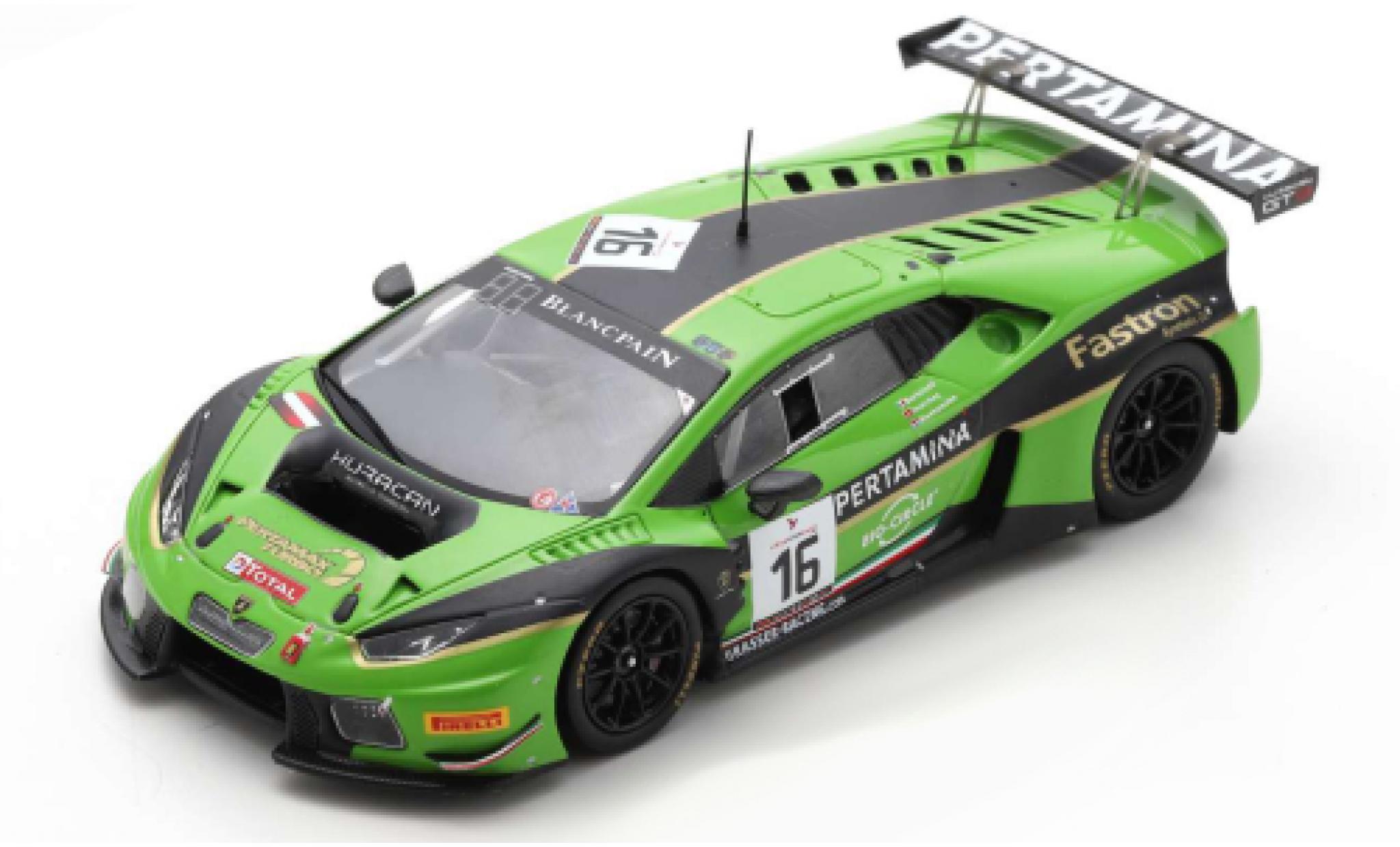 Lamborghini Huracan 1/43 Spark GT3 No.16 GRT Grasser Racing Team 24h Spa 2016 M.Bortolotti/J.Bleekemolen/R.Ineichen modellino in miniatura