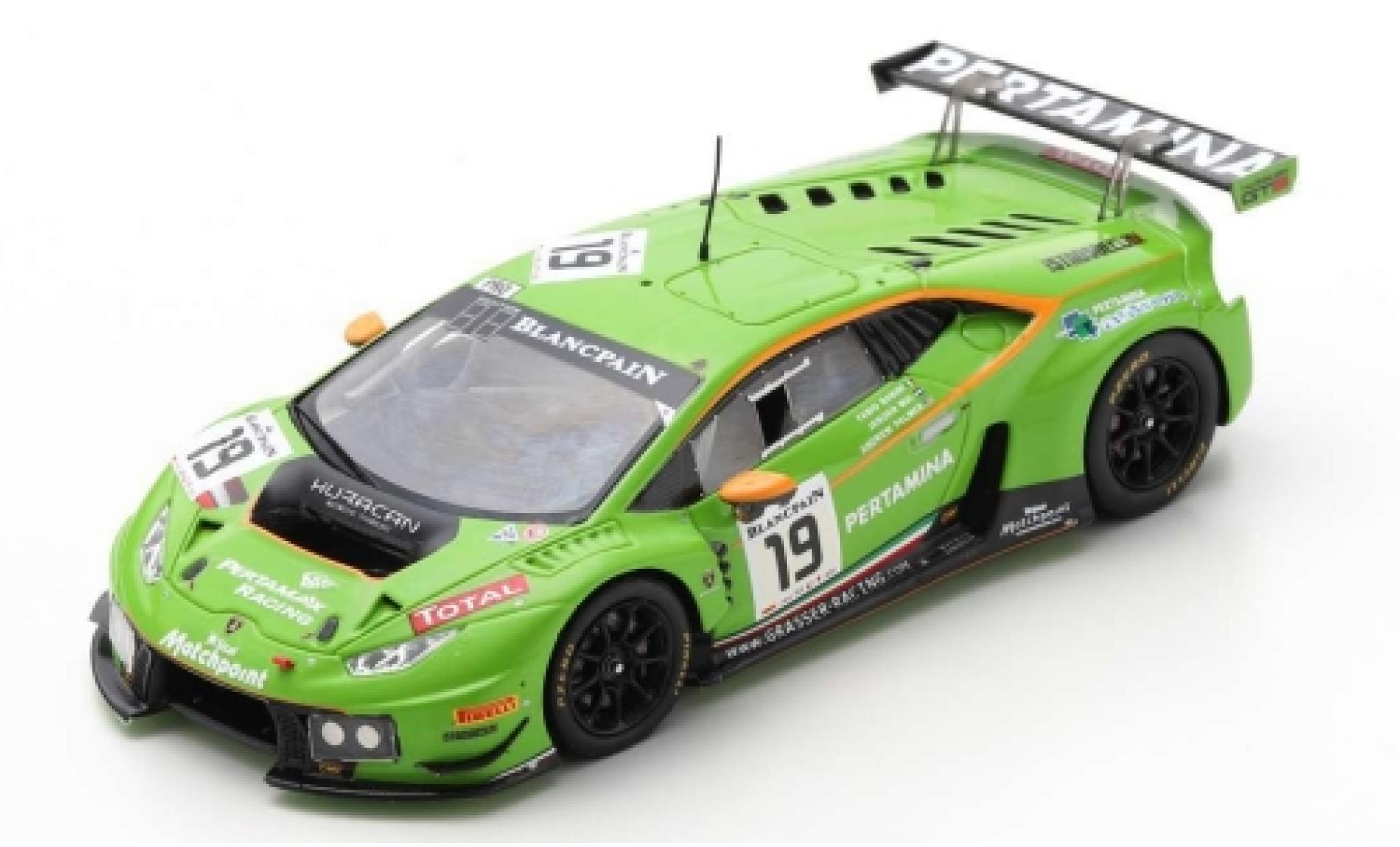 Lamborghini Huracan 1/43 Spark GT3 No.19 GRT - Grasser Racing Team 24h Spa Francorchamps 2015 A.Palmer/J.Mul/F.Babini modellino in miniatura