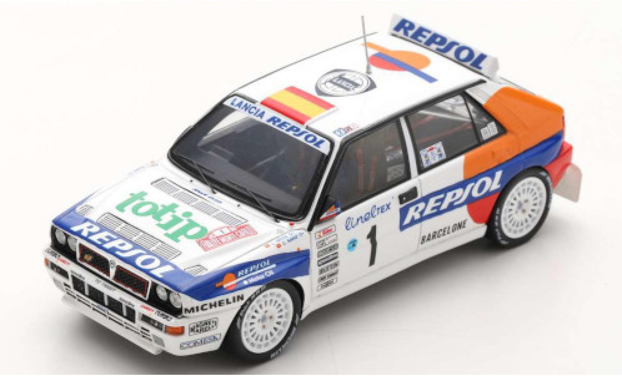Lancia Delta 1/43 Spark HF Integrale EVO No.1 Repsol Rallye WM Rallye Monte Carlo 1993 C.Sainz/L.Moya modellino in miniatura