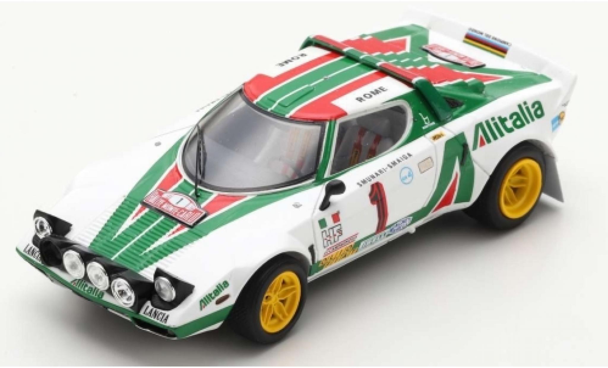 Lancia Stratos 1/43 Spark HF No.1 Alitalia Rallye WM Rallye Monte Carlo 1977 S.Munari/S.Maiga modellino in miniatura