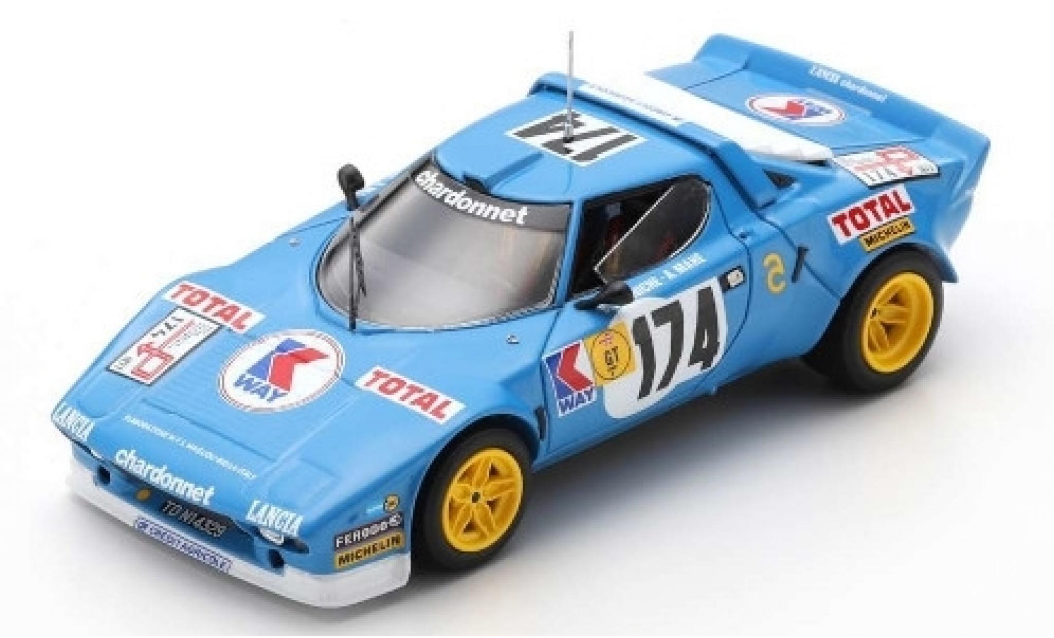 Lancia Stratos 1/43 Spark HF No.174 Chardonnet KWay Tour de France Auto 1977 B.Darniche/A.Mahe modellino in miniatura