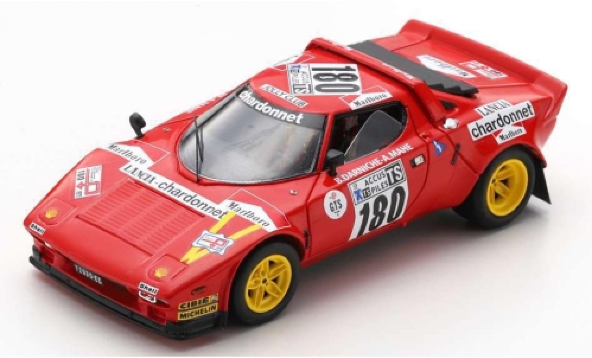 Lancia Stratos 1/43 Spark No.180 Chardonnet Tour de France Auto 1975 B.Darniche/A.Mahe modellino in miniatura