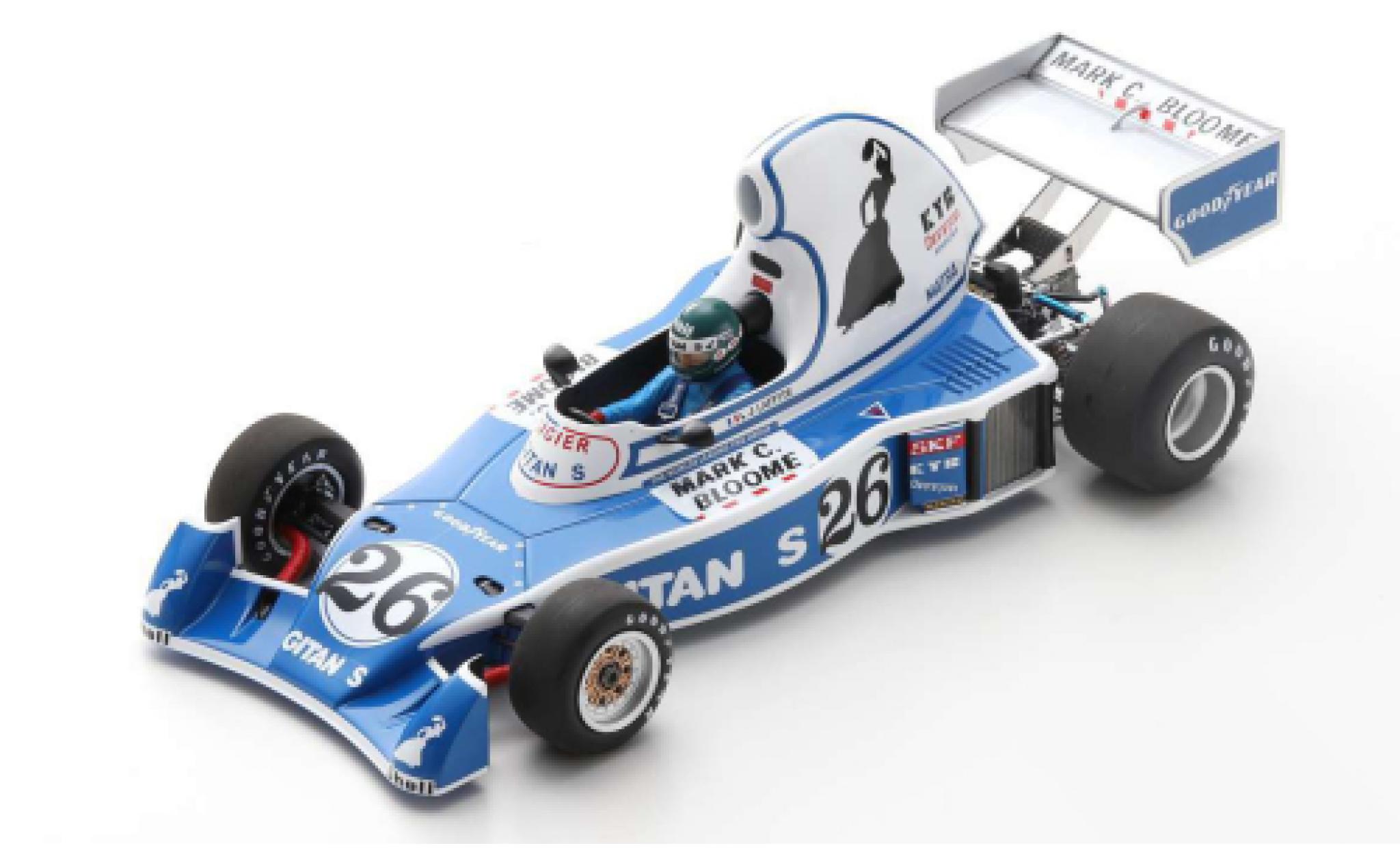 Ligier JS5 1/18 Spark No.26 Gitanes Gitanes Formel 1 GP Long Beach 1976 avec Decals J.Laffite modellino in miniatura