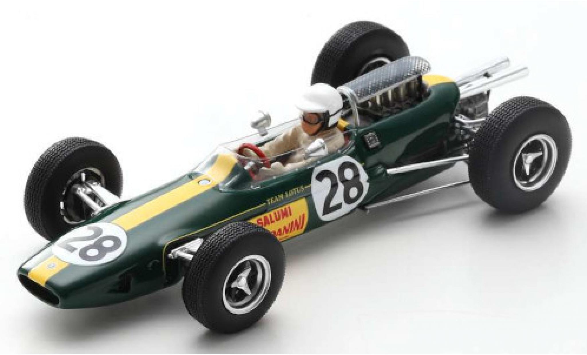 Lotus 25 1/43 Spark No.28 Salumi Rondanini Formel 1 GP Italien 1965 G.Russo modellino in miniatura