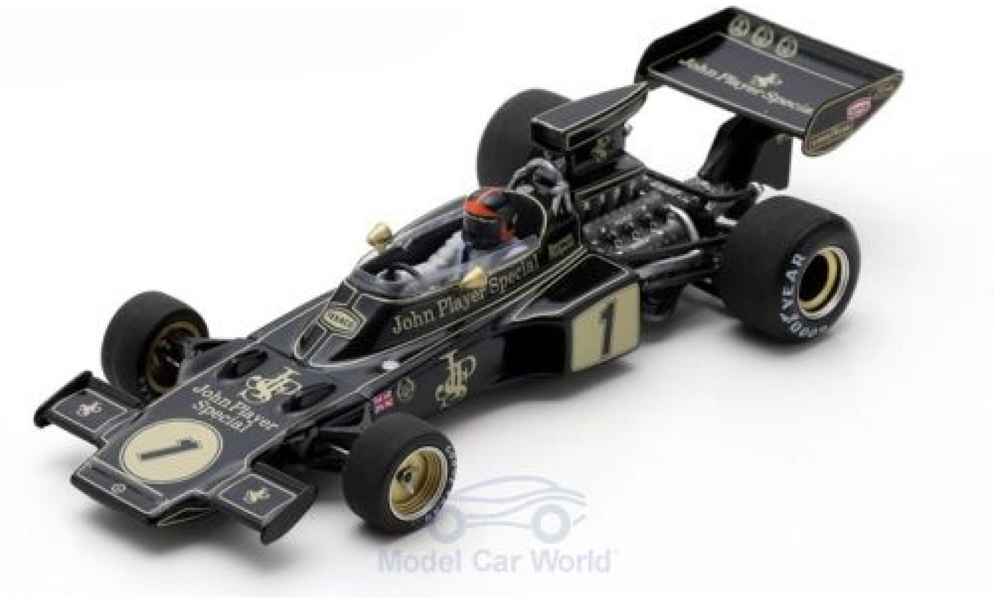 Lotus 72 1/43 Spark E No.1 John Player Special Formel 1 GP Spanien 1973 E.Fittipaldi modellino in miniatura