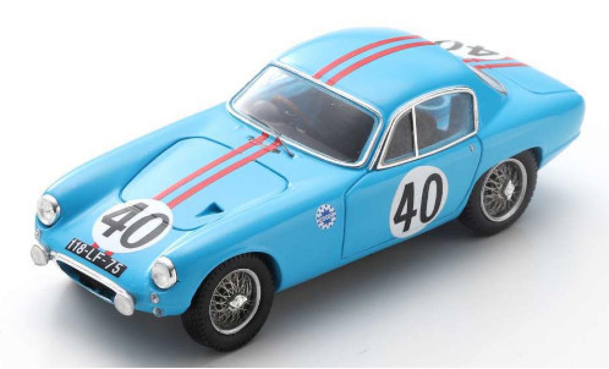 Lotus Elite 1/43 Spark Mk1 No.40 Ecurie Edger 24h Le Mans 1961 B.Kosselek/P.Massenez modellino in miniatura