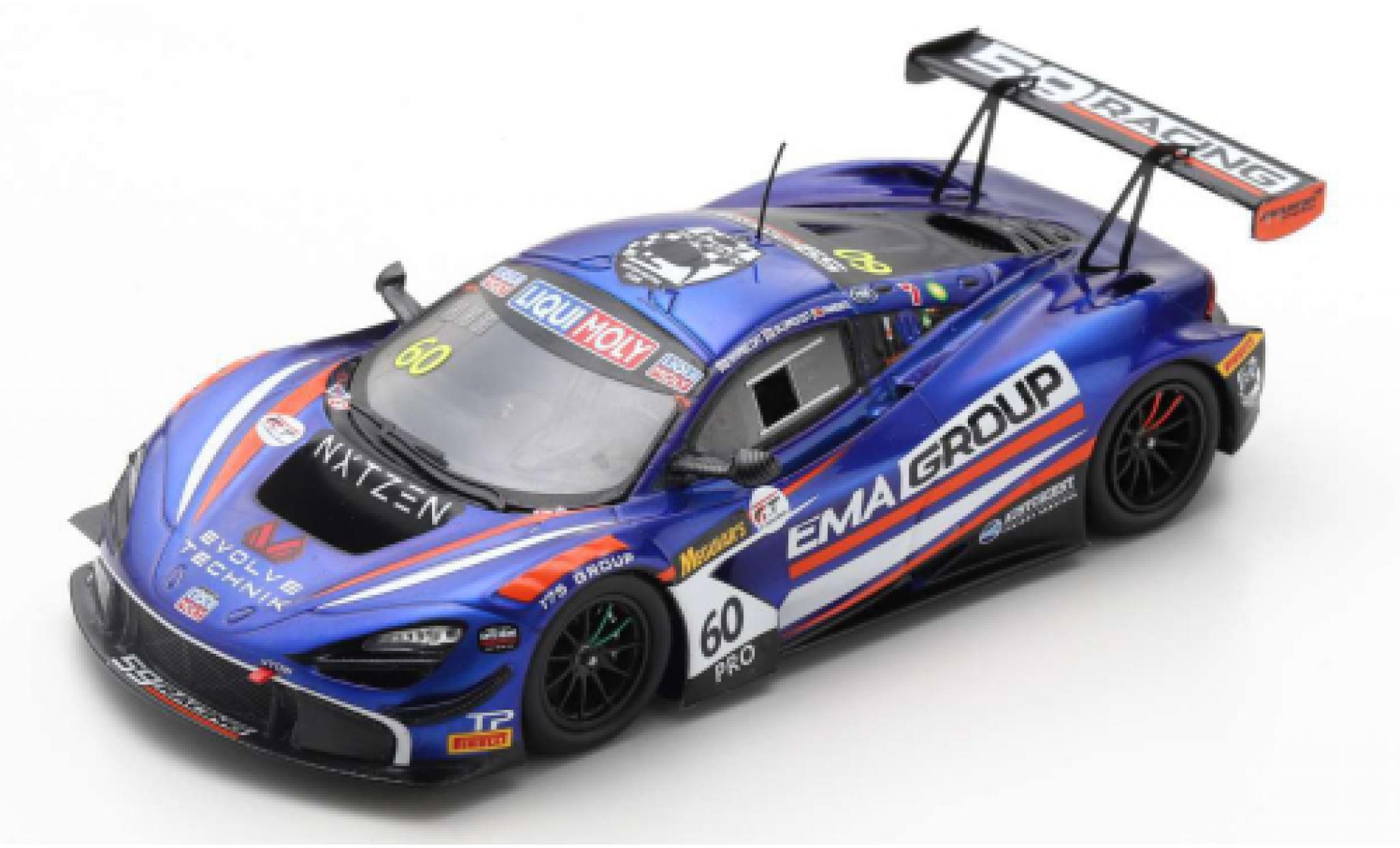 McLaren 720 1/43 Spark S GT3 No.60 59Racing / EMA Racing 12h Bathurst 2020 A.Parente/B.Barnicoat/T.Blomqvist modellino in miniatura