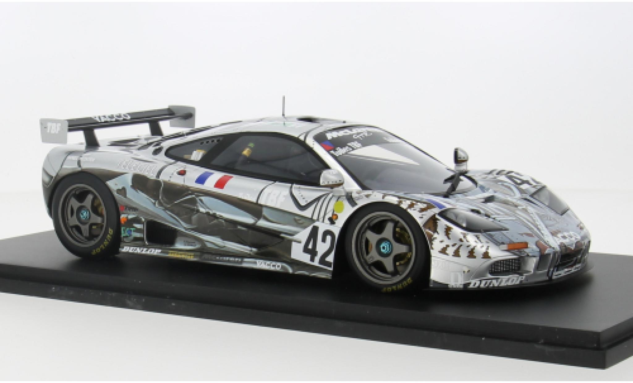 McLaren F1 1/18 Spark GTR No.42 BBA Competition 24h Le Mans 1995 1:18 modellino in miniatura