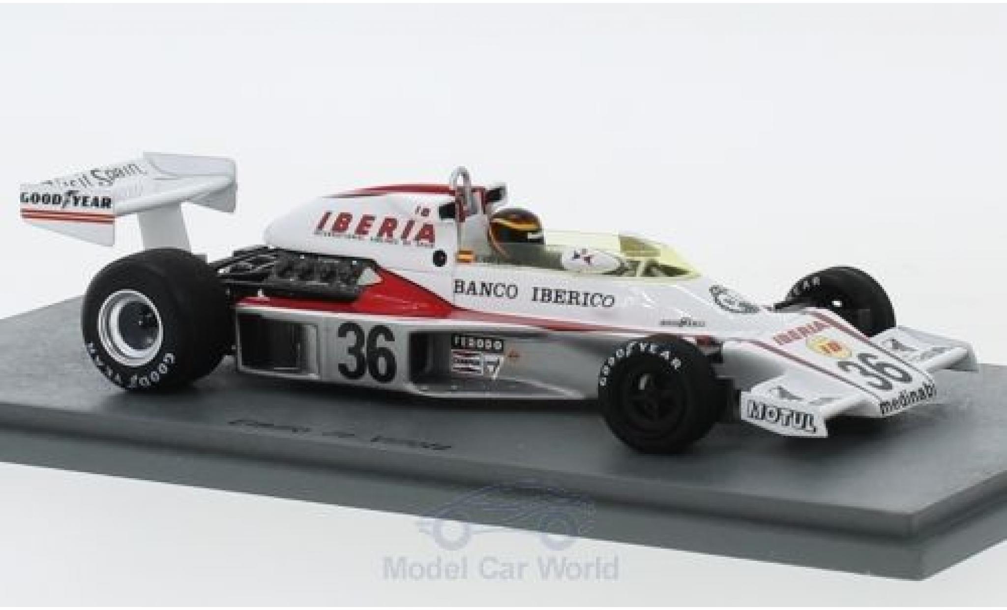McLaren M23 1/43 Spark No.36 Formel 1 GP Spanien 1977 E.de Villota modellino in miniatura