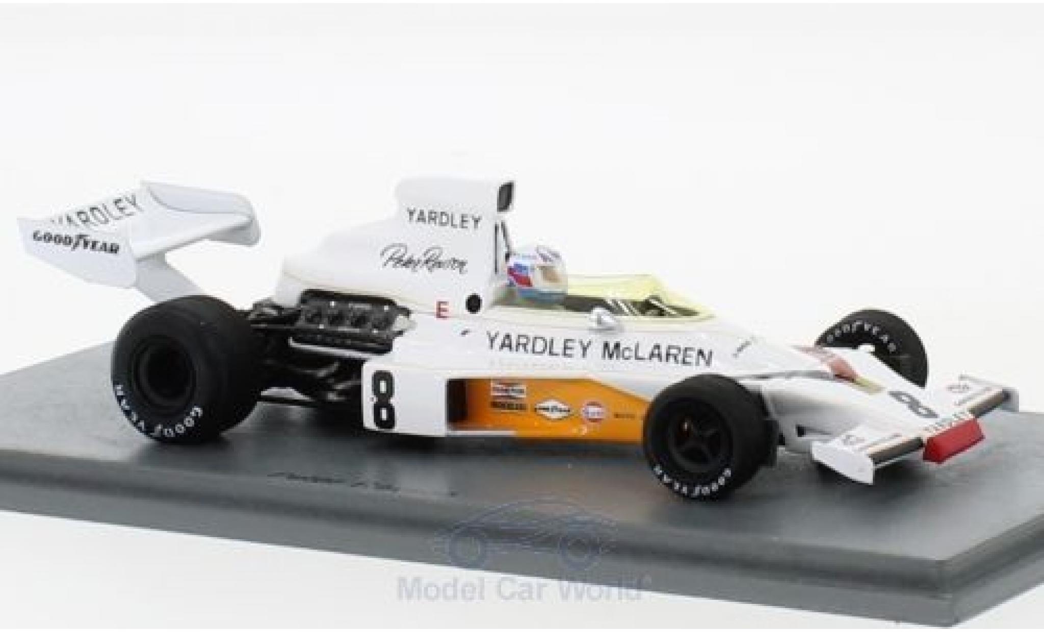 McLaren M23 1/43 Spark No.8 GP England 1973 P.Revson modellino in miniatura