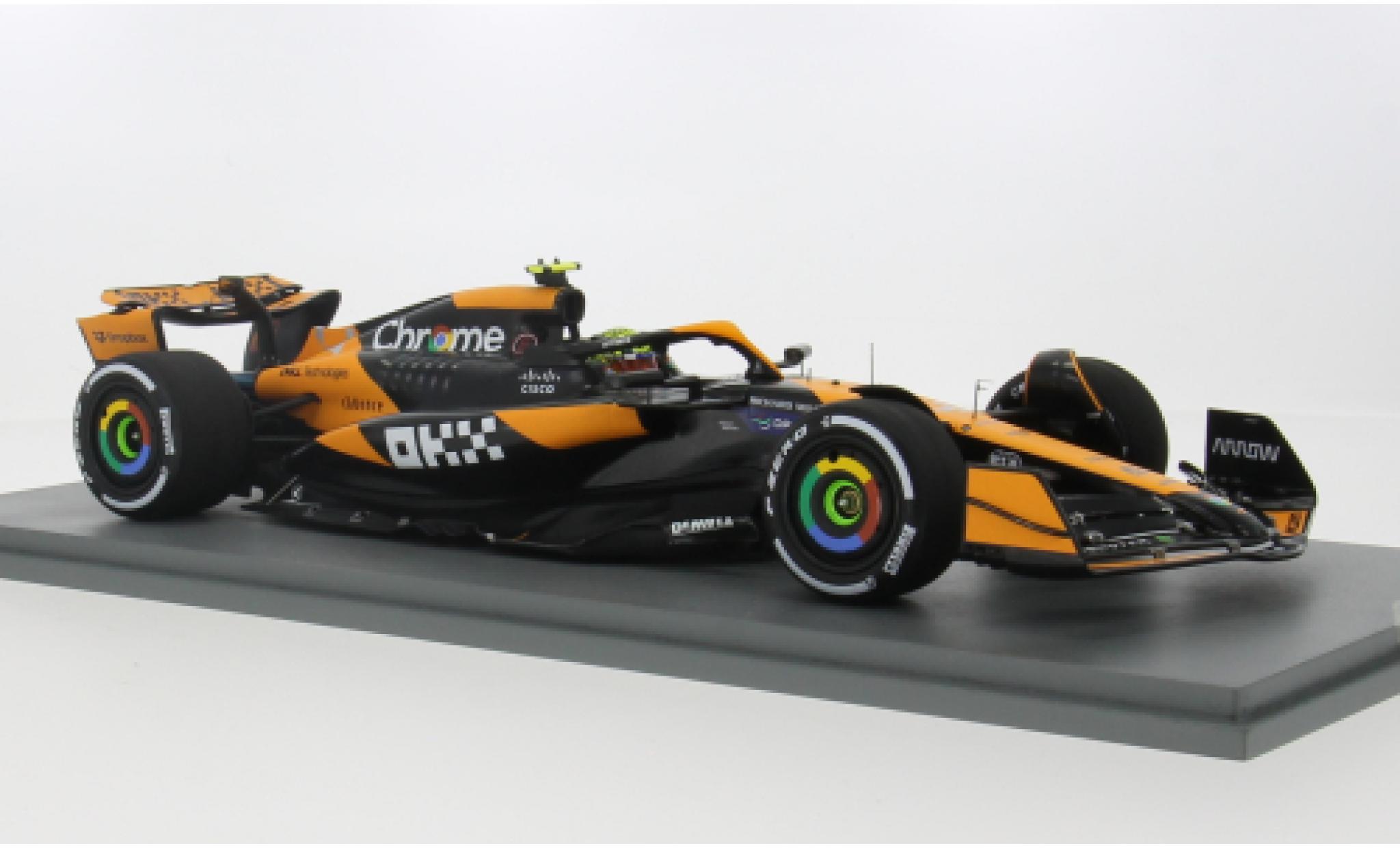 McLaren F1 Spark MCL38 No.4 Team Formel 1 GP Miami 2024 1:18 modellino in miniatura
