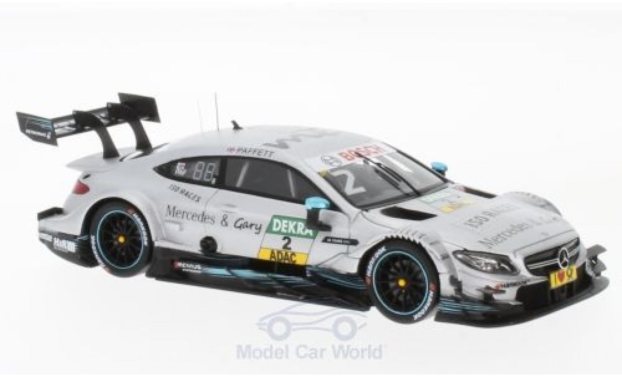 Mercedes Classe C DTM 1/43 Spark AMG C 63 DTM No.2 -AMG DTM Team HWA DTM Lausitzring 2017 150 Races & Gary G.Paffett modellino in miniatura