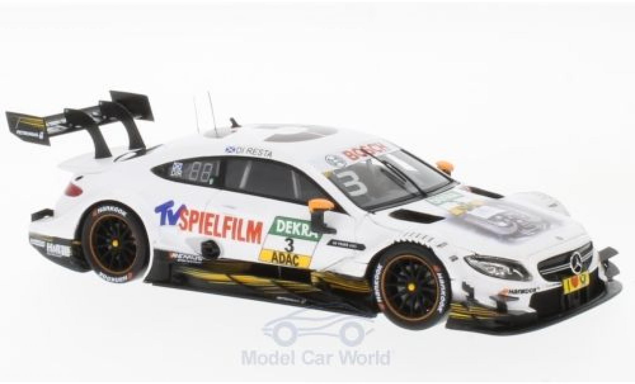 Mercedes Classe C DTM 1/43 Spark AMG C 63 DTM No.3 -AMG DTM Team HWA TV Spielfilm DTM 2017 P.Di Resta modellino in miniatura