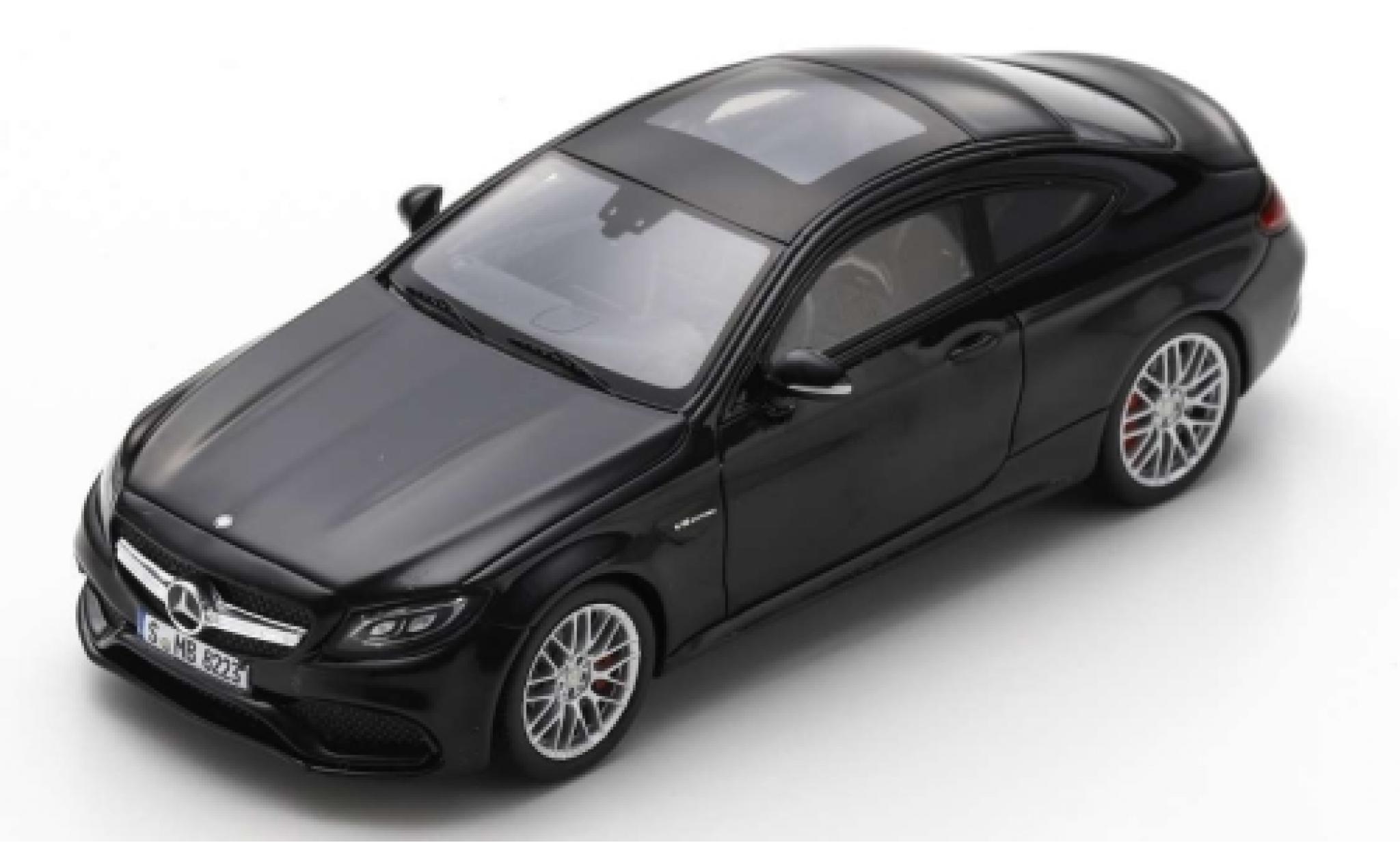 Mercedes Classe C 1/43 Spark AMG C63 Coupe (C205) nero 2018 modellino in miniatura